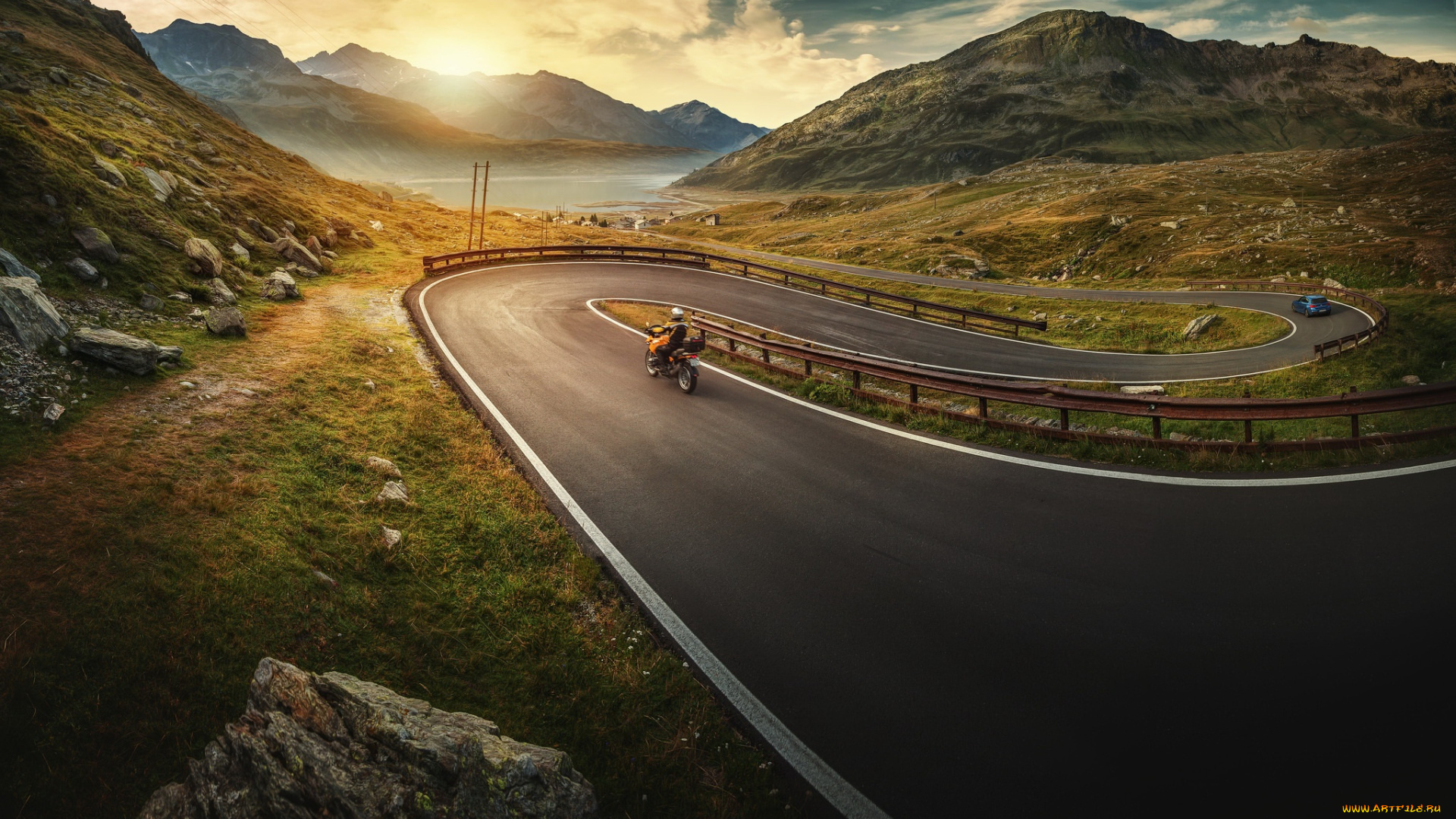 природа, дороги, дорога, утро