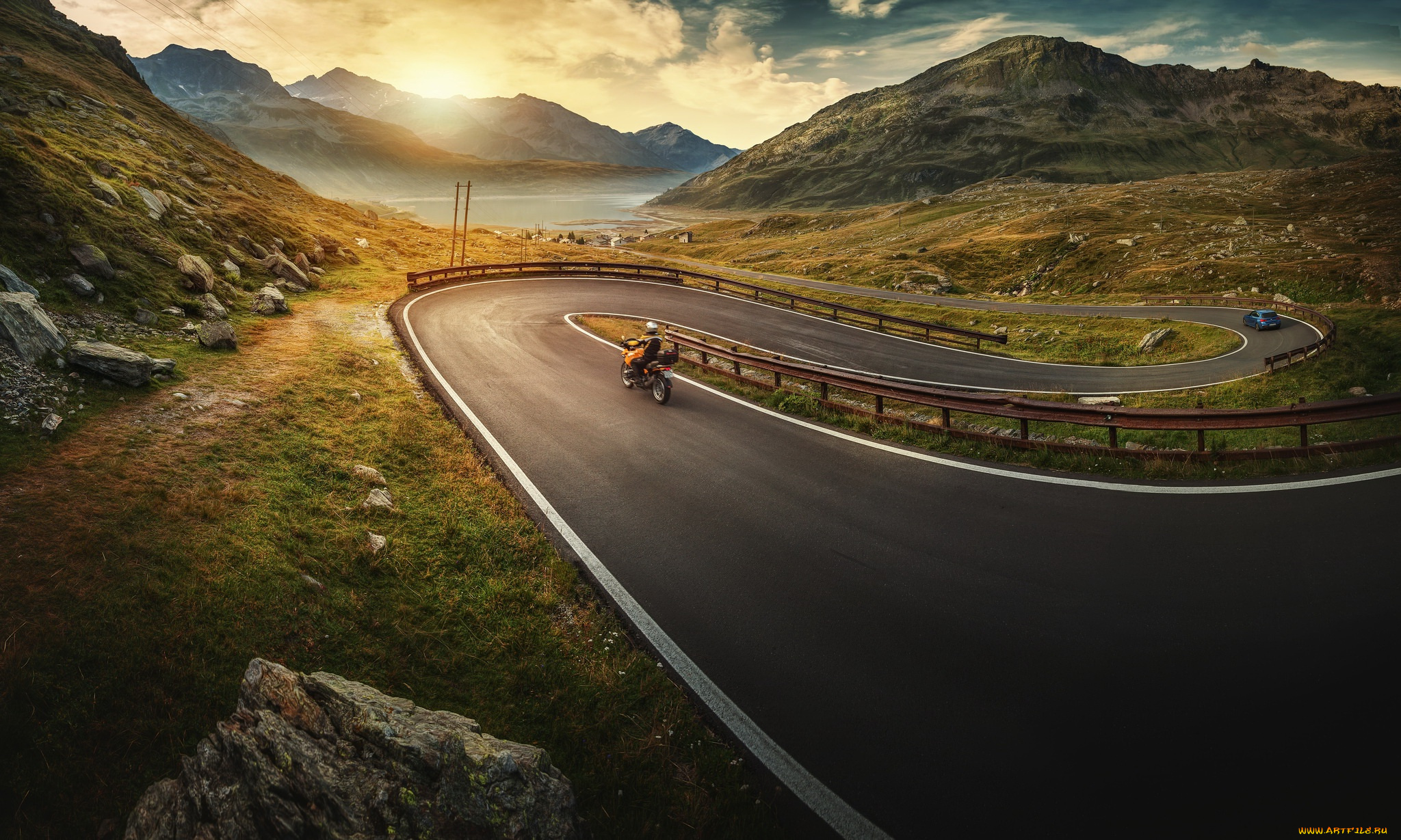 природа, дороги, дорога, утро