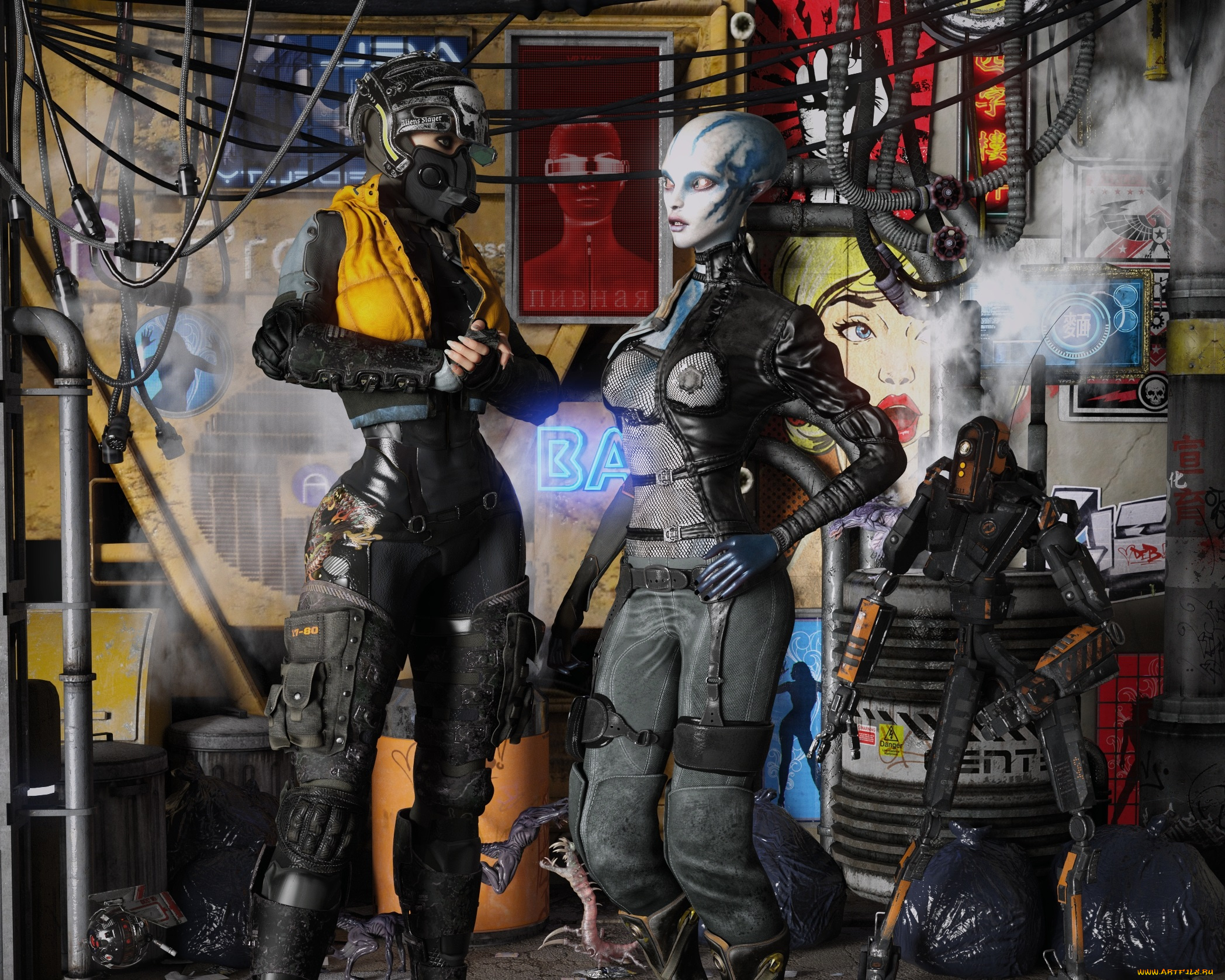 3д, графика, фантазия, , fantasy, девушка, взгляд, фон