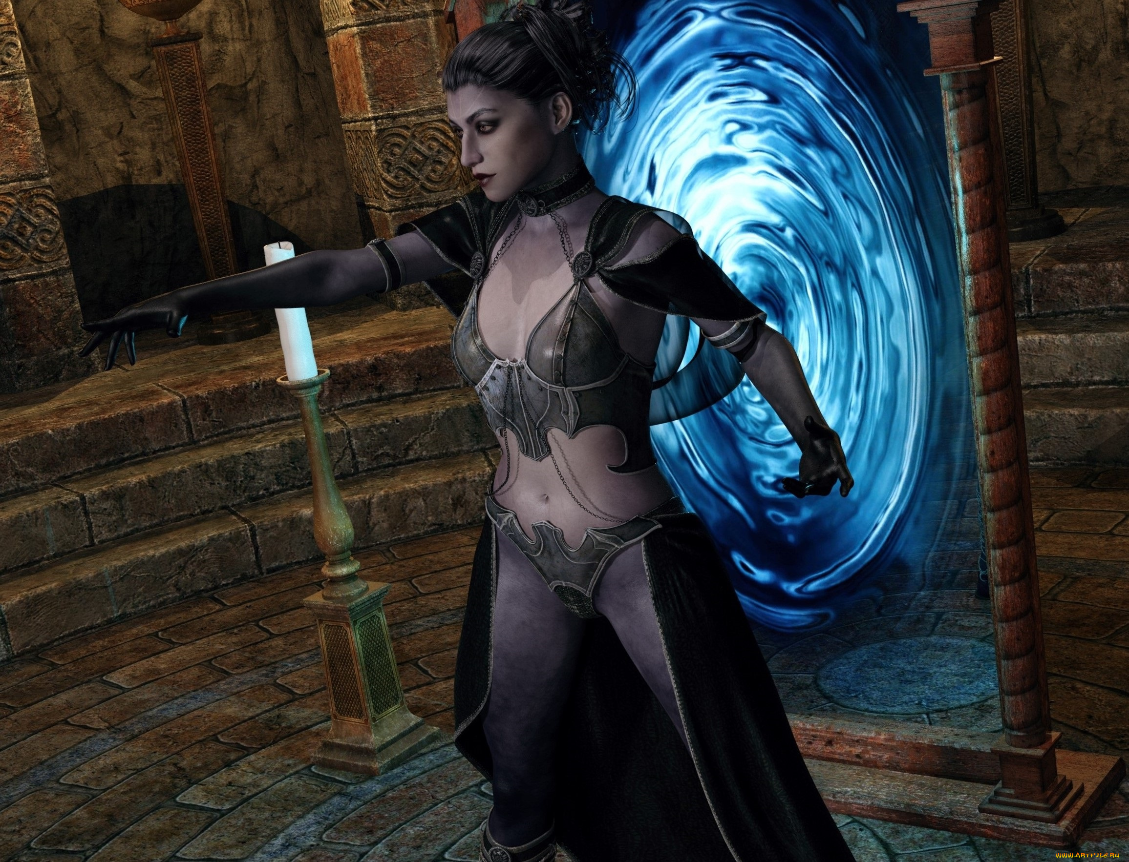 3д, графика, фантазия, , fantasy, фон, взгляд, девушка