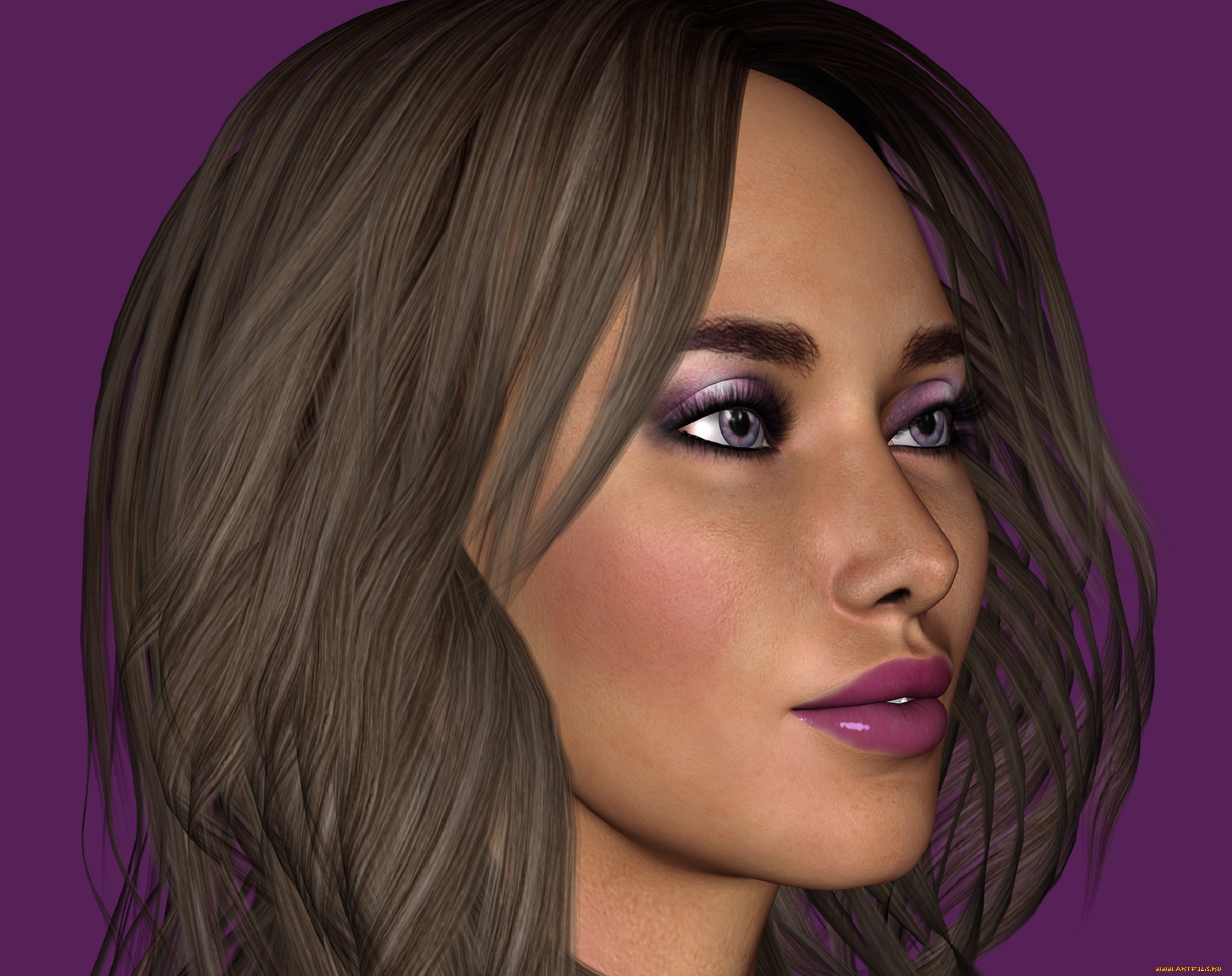 3д, графика, портрет, , portraits, фон, взгляд, девушка