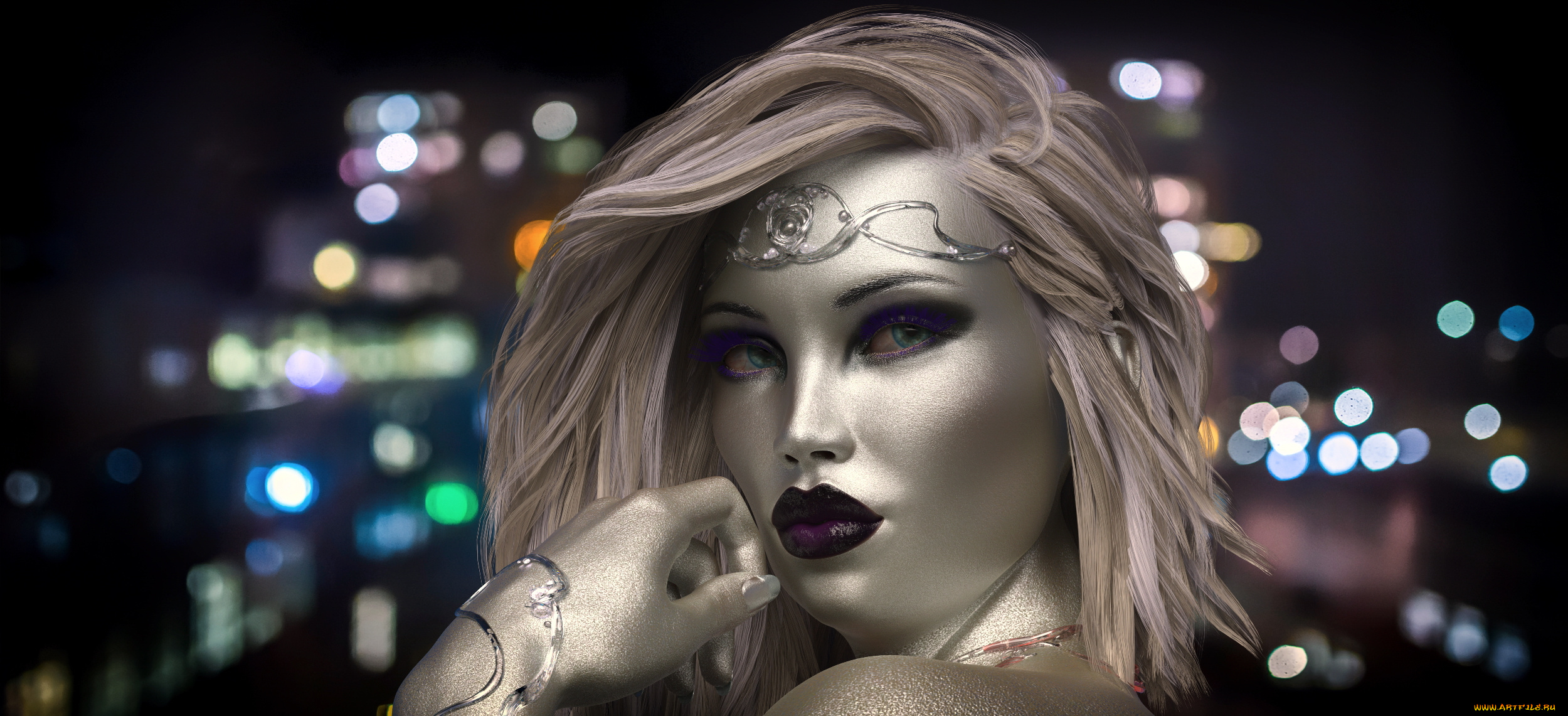 3д, графика, фантазия, , fantasy, девушка, фон, взгляд