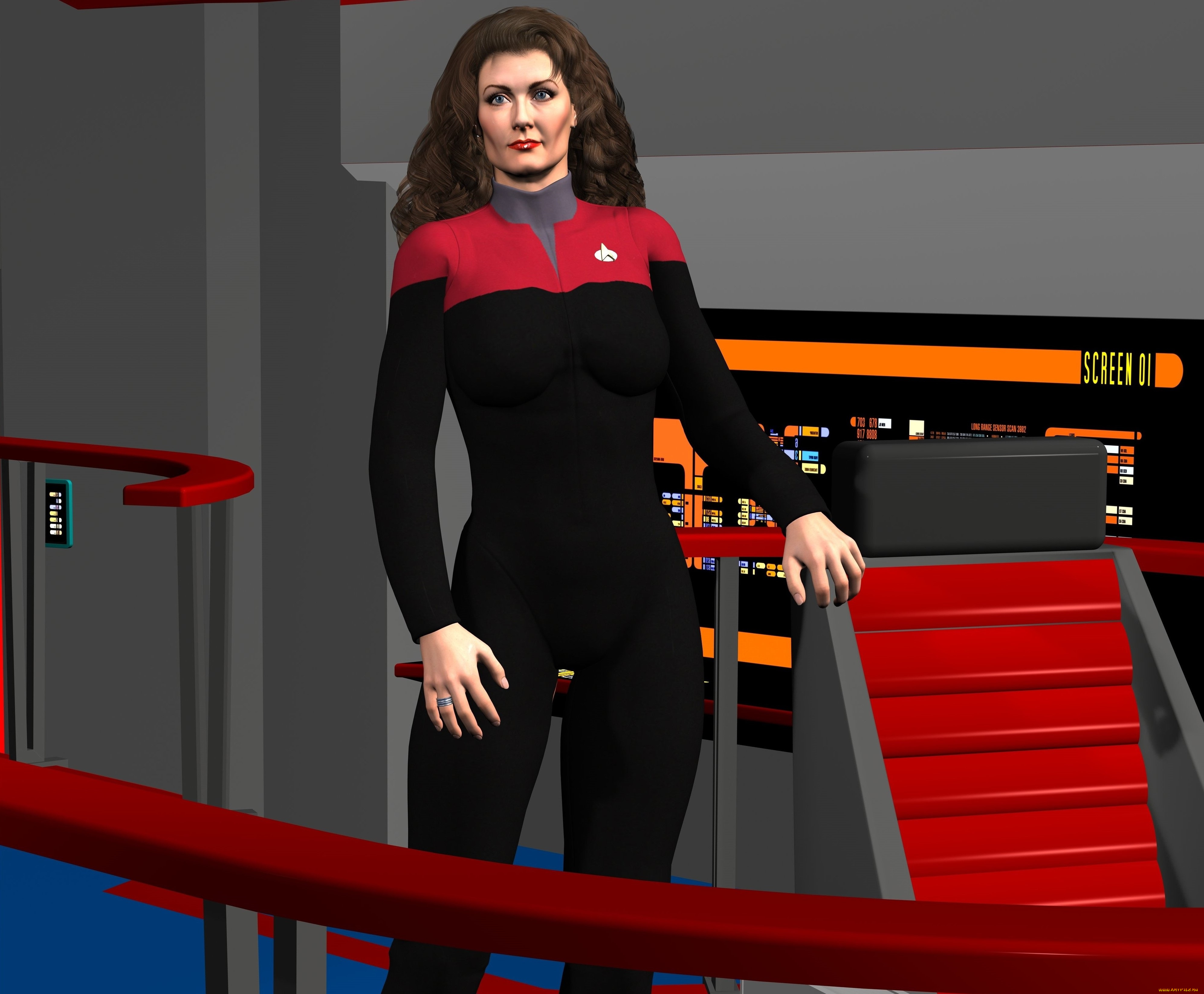 3д, графика, фантазия, , fantasy, девушка, взгляд, фон