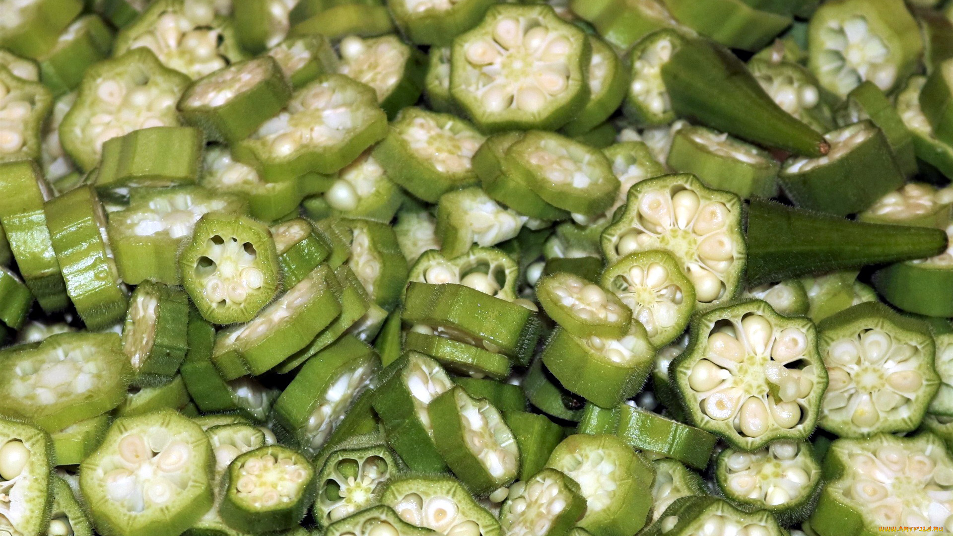 еда, окра, бамия