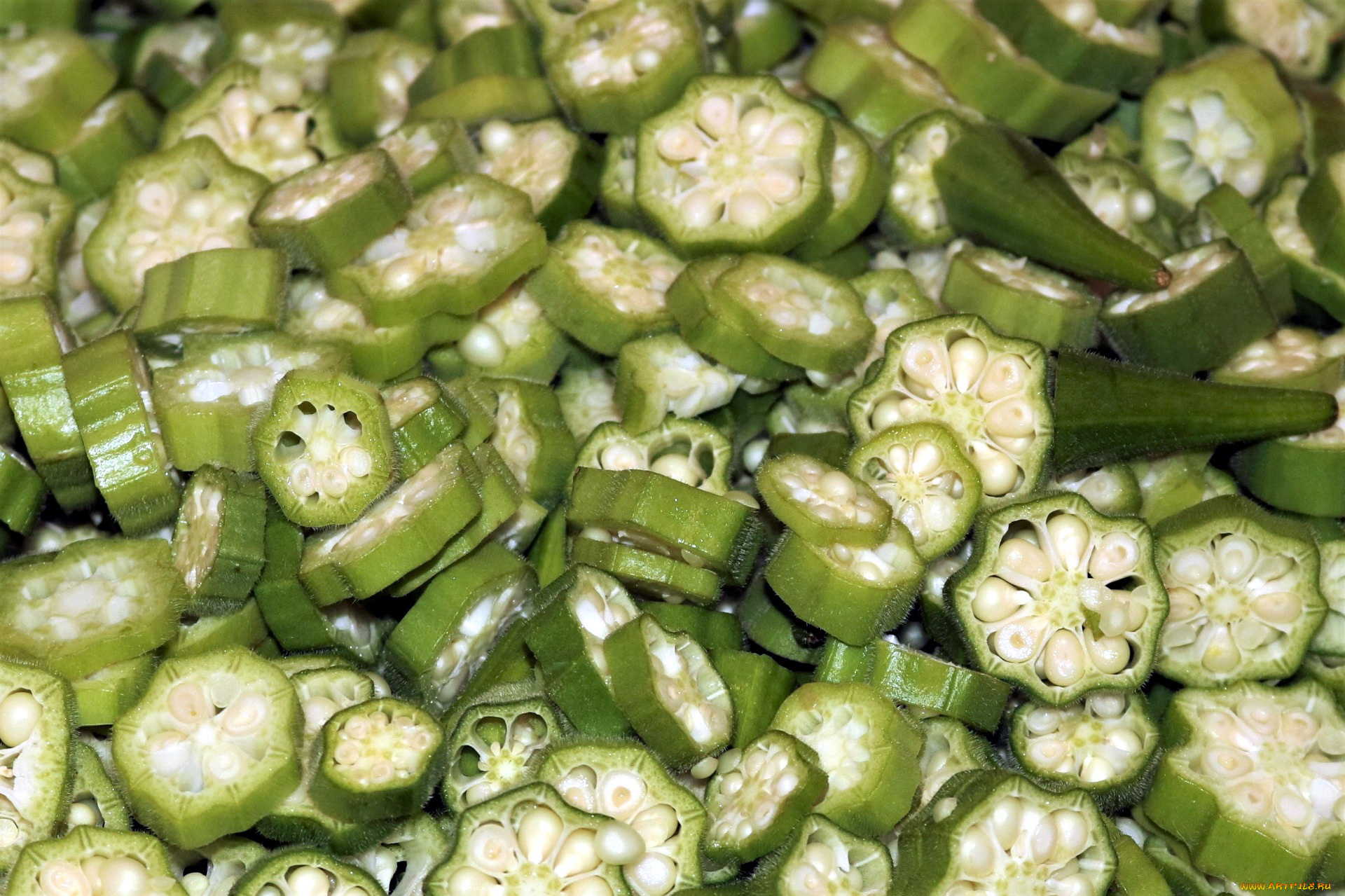 еда, окра, бамия