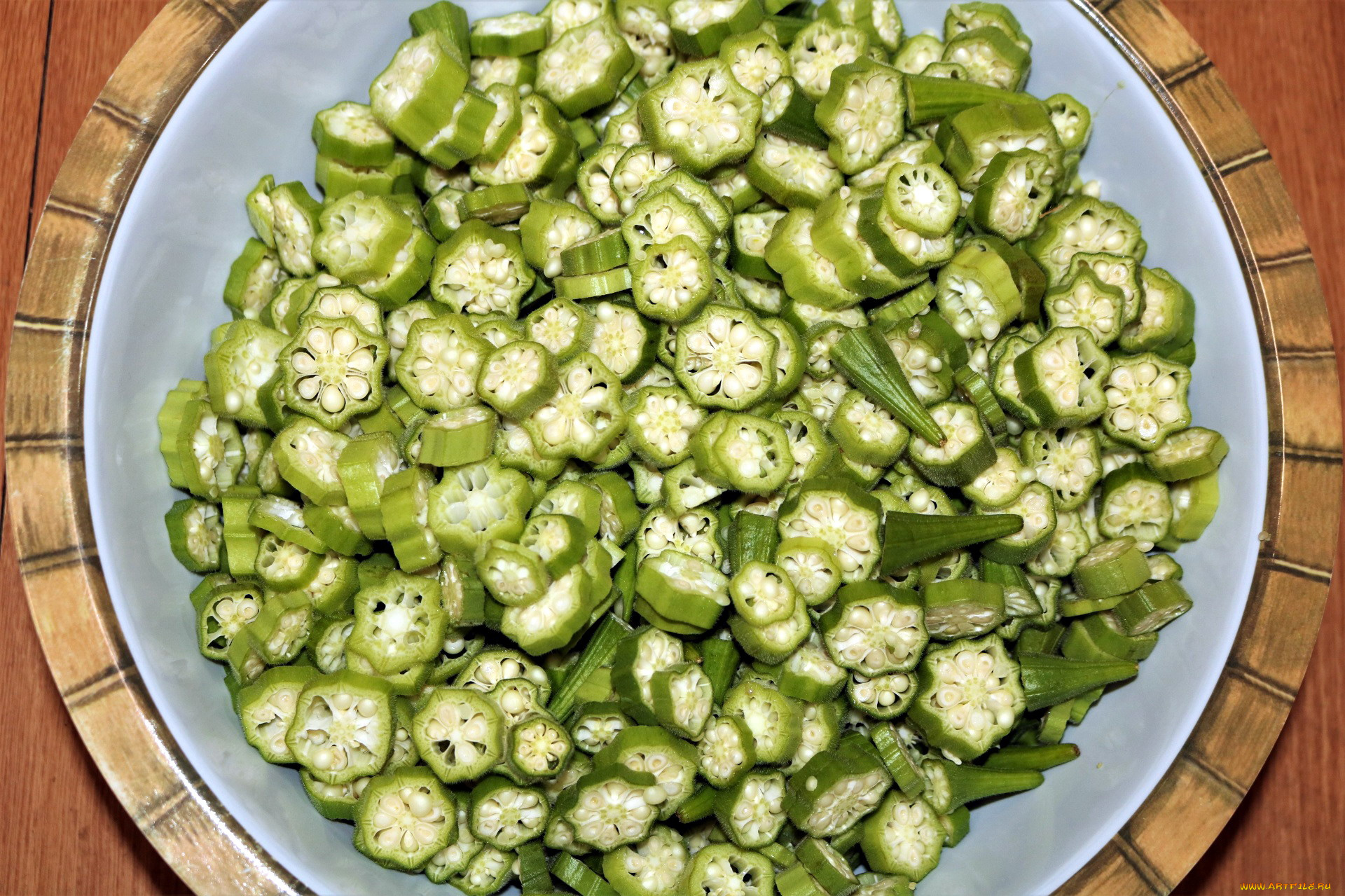 еда, окра, бамия