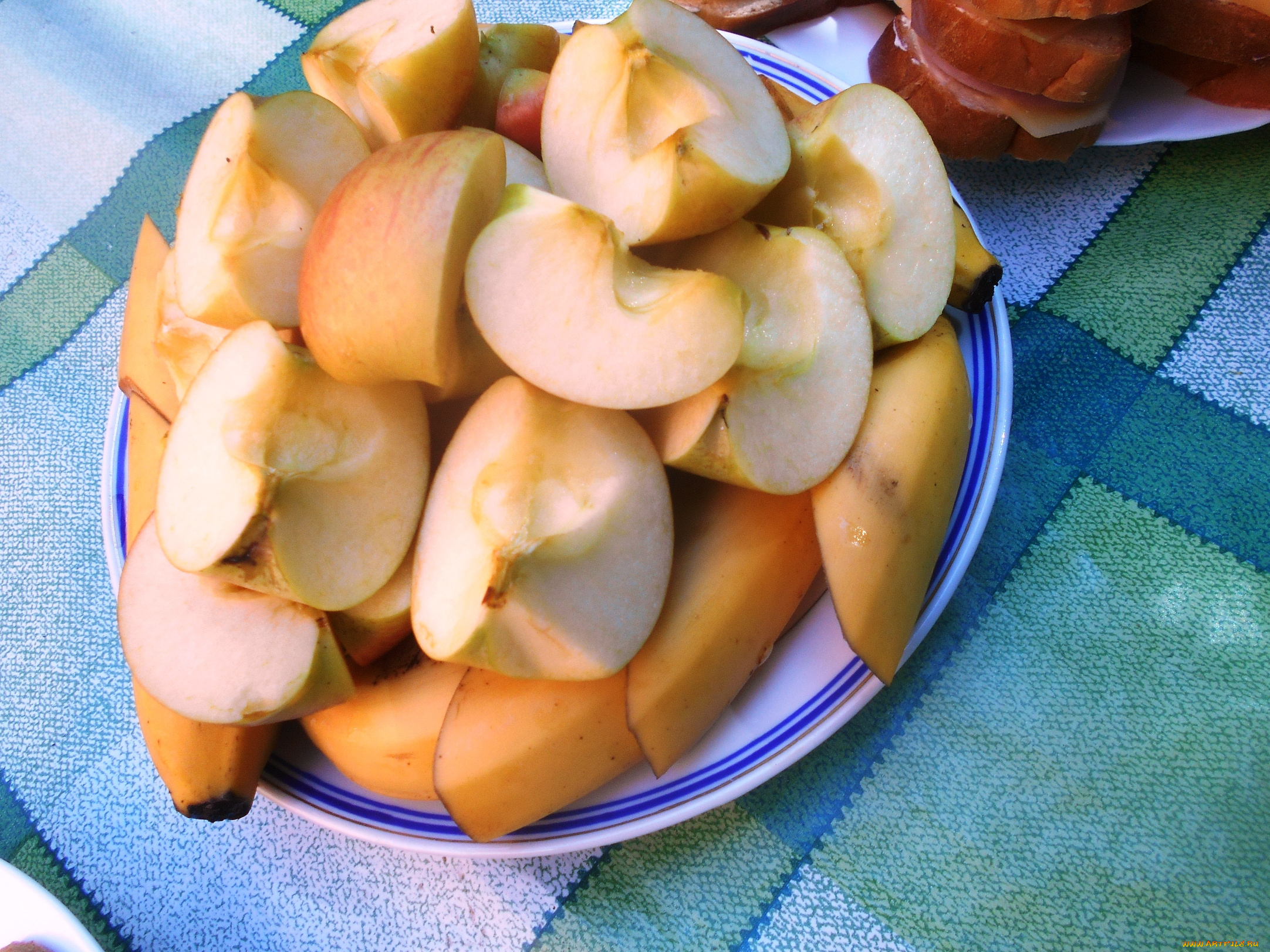 еда, яблоки, бананы