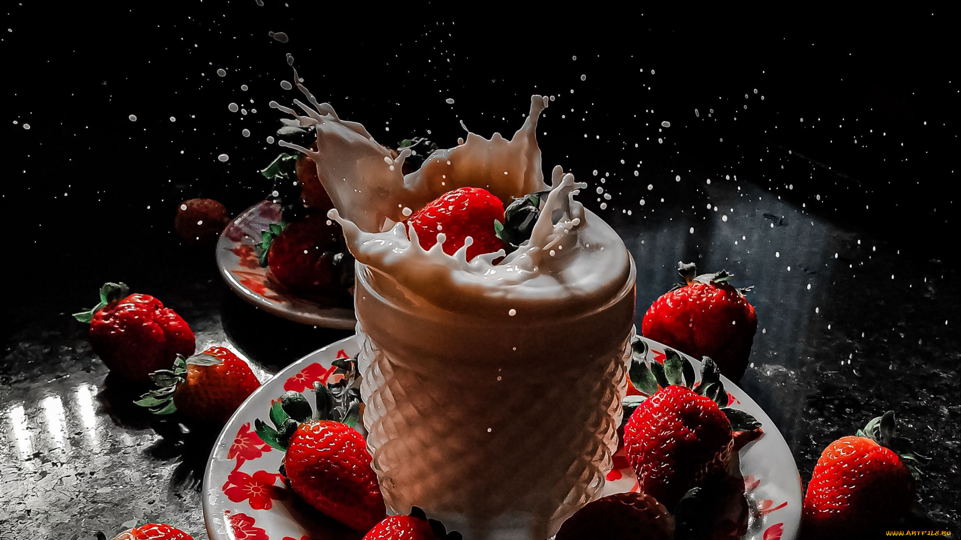 еда, клубника, , земляника