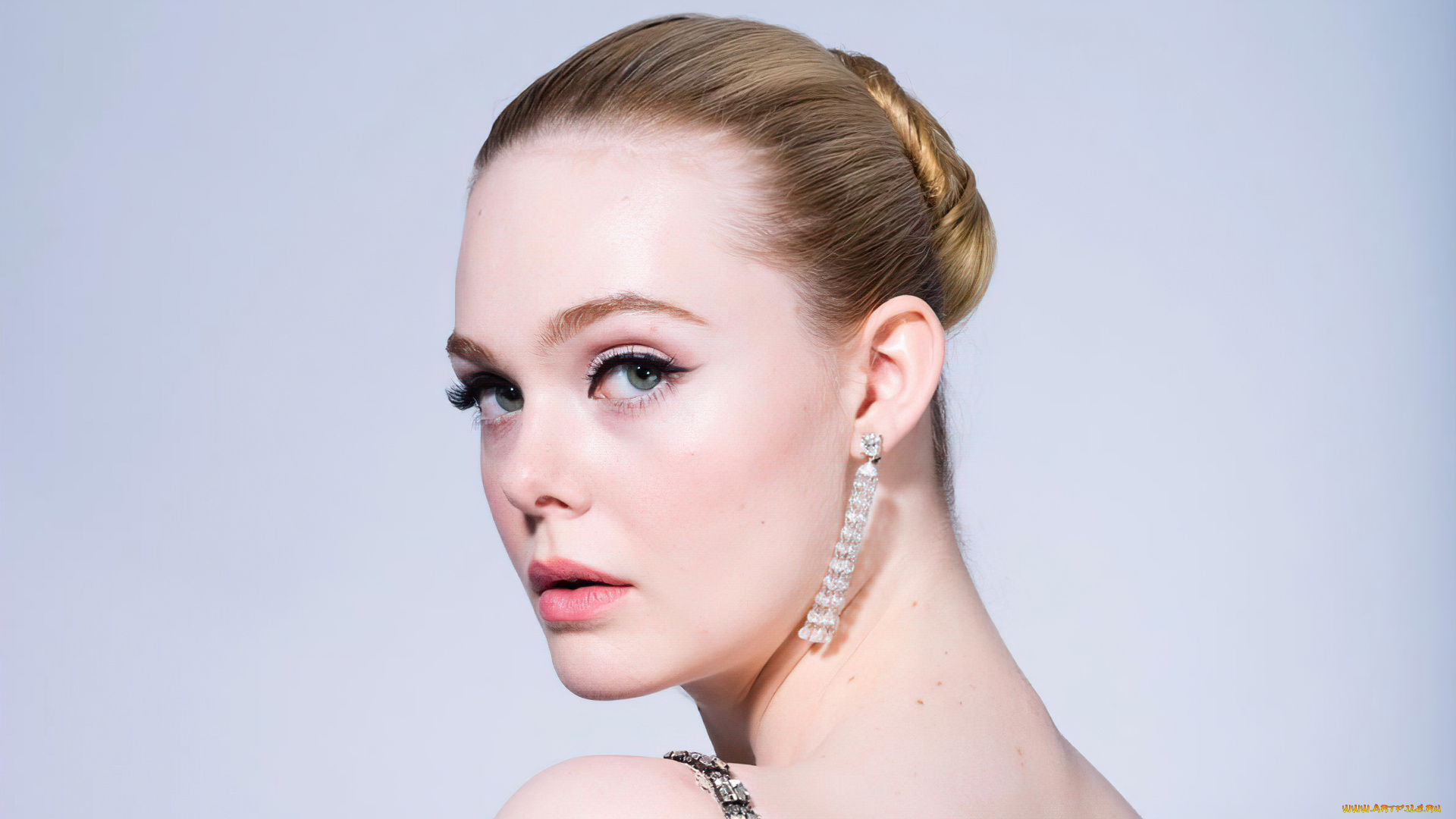 девушки, elle, fanning, лицо, украшения