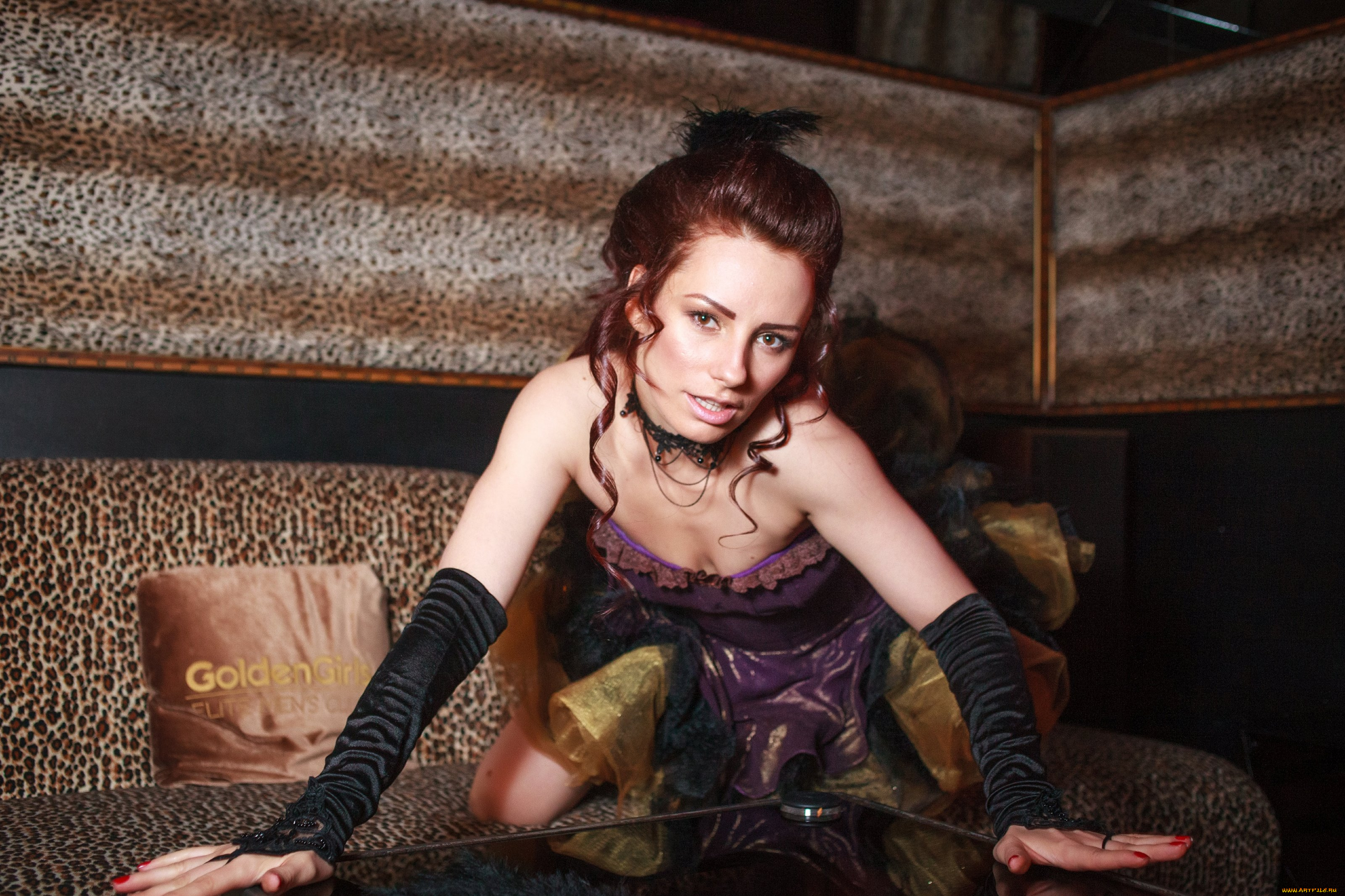 девушки, -, рыжеволосые, и, разноцветные, golden, girls, ночной, клуб, модель