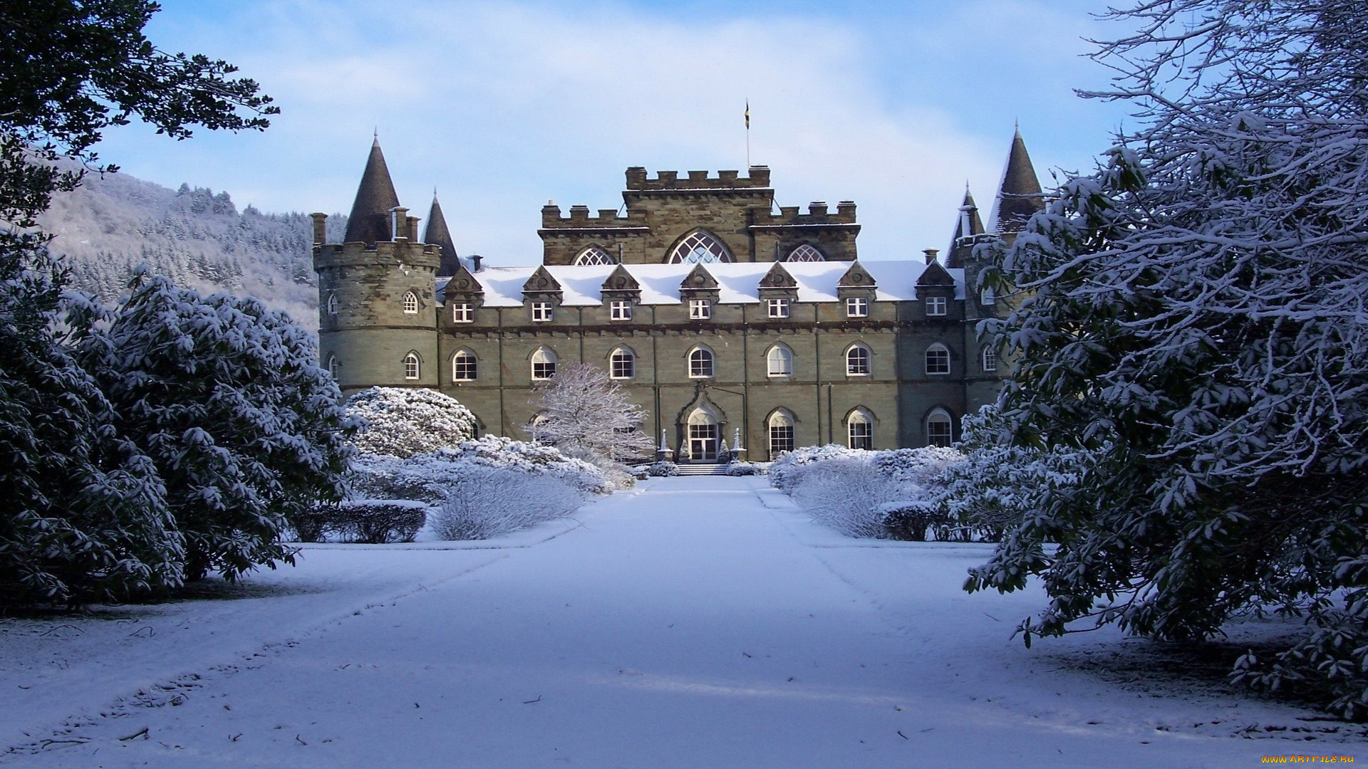 inveraray, castle, города, замок, инверари, , шотландия, , англия, inveraray, castle