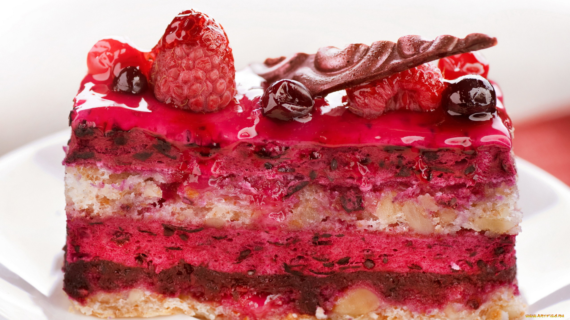 еда, торты, фруктовый, торт, малина