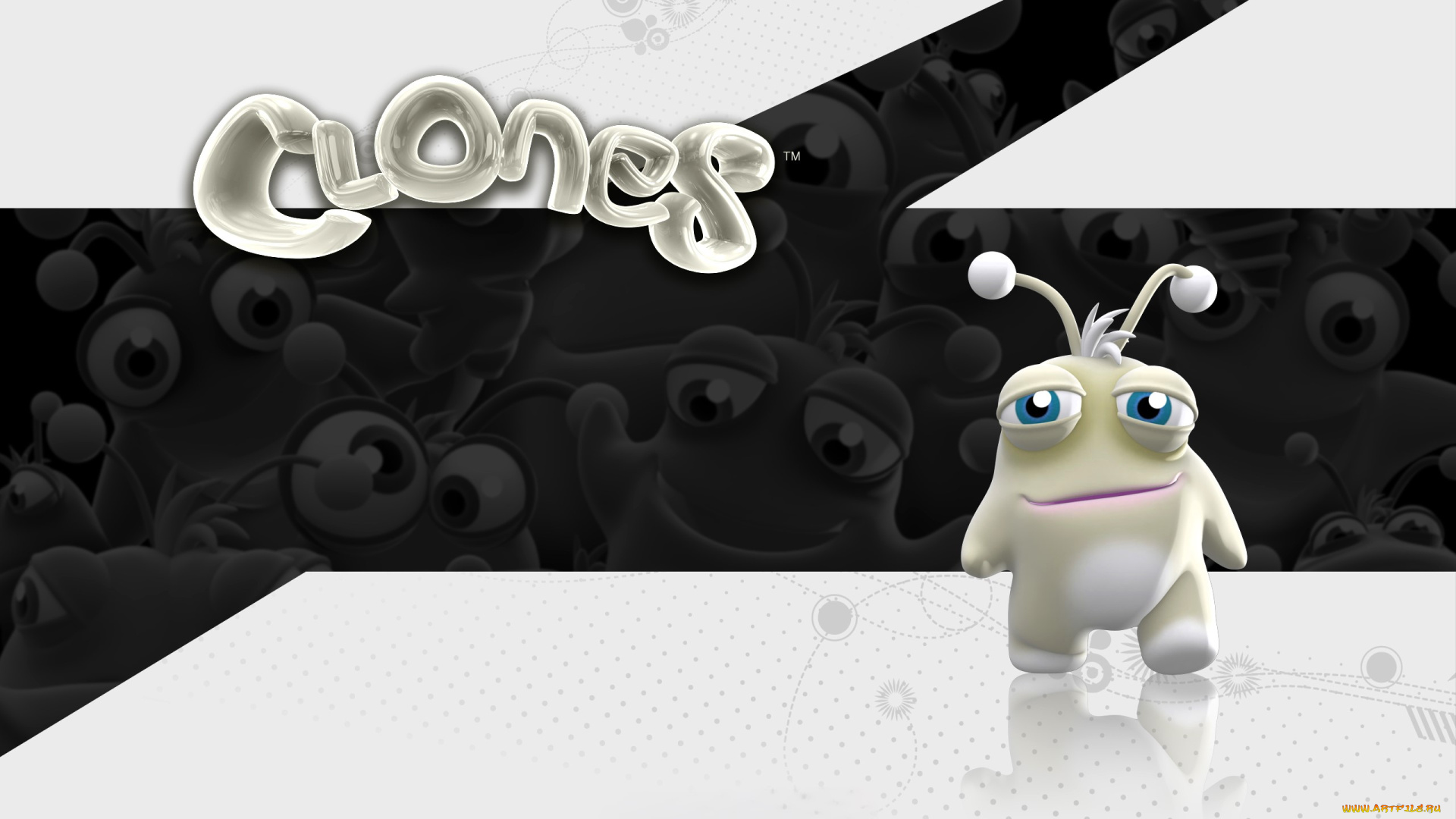 видео, игры, clones, существо, рожки