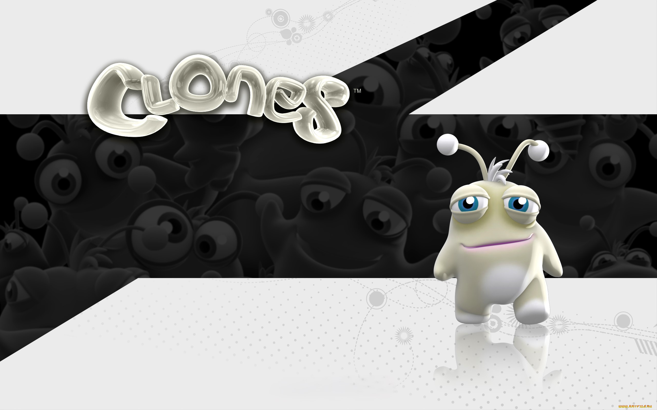 видео, игры, clones, существо, рожки