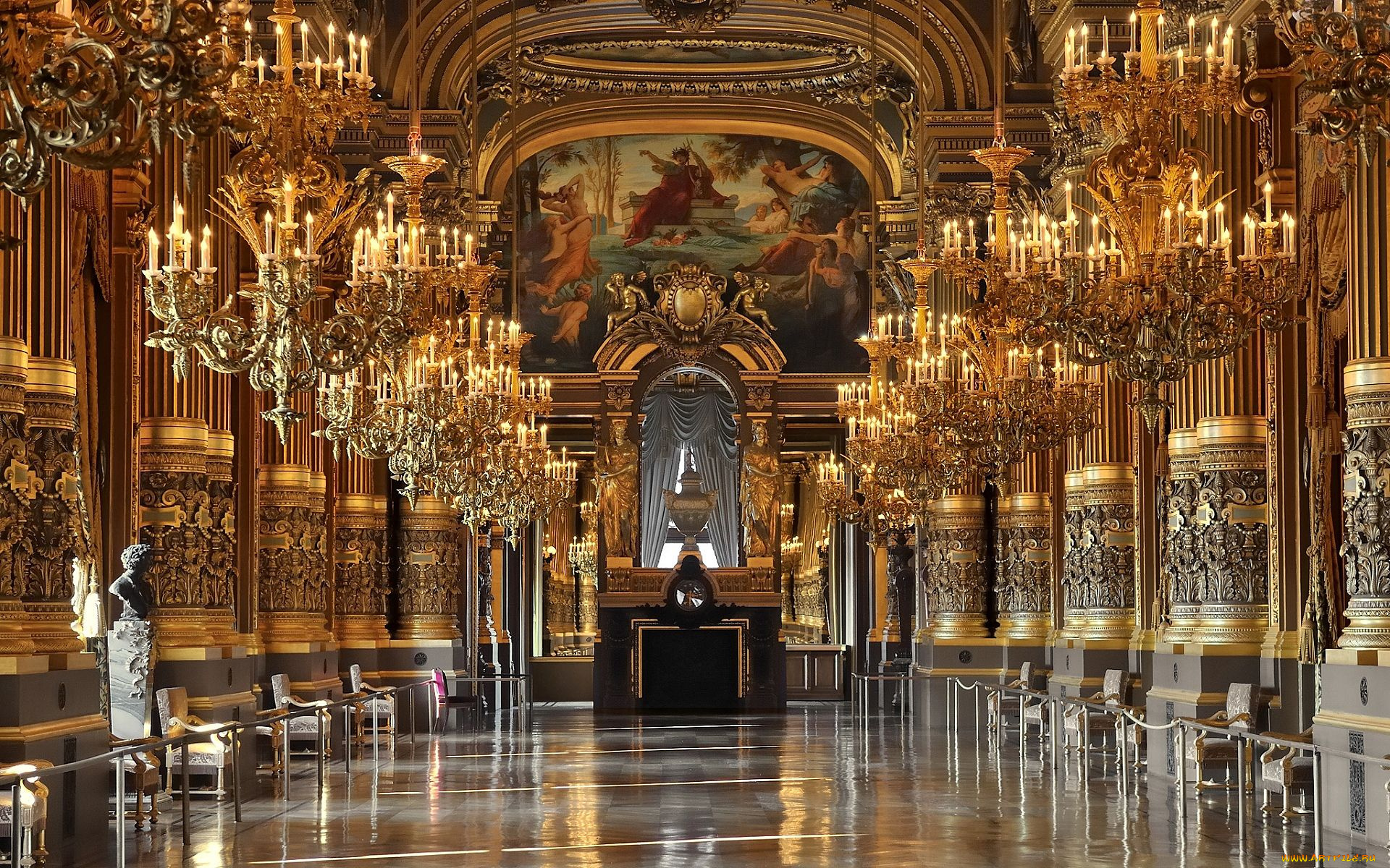 opera, house, of, paris, интерьер, дворцы, музеи