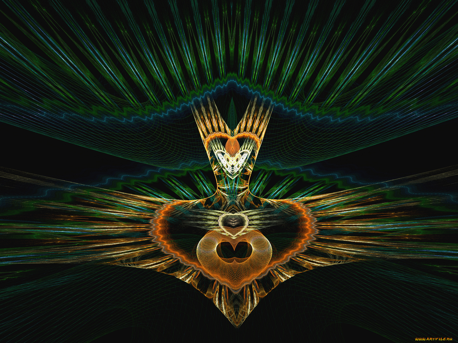 3д, графика, fractal, фракталы, абстракция, узор, тёмный