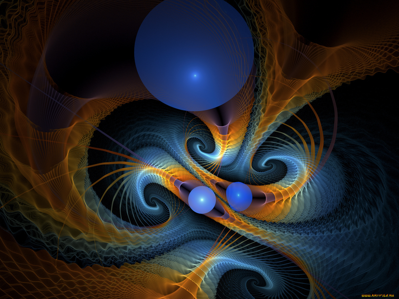 3д, графика, fractal, фракталы, тёмный, узор