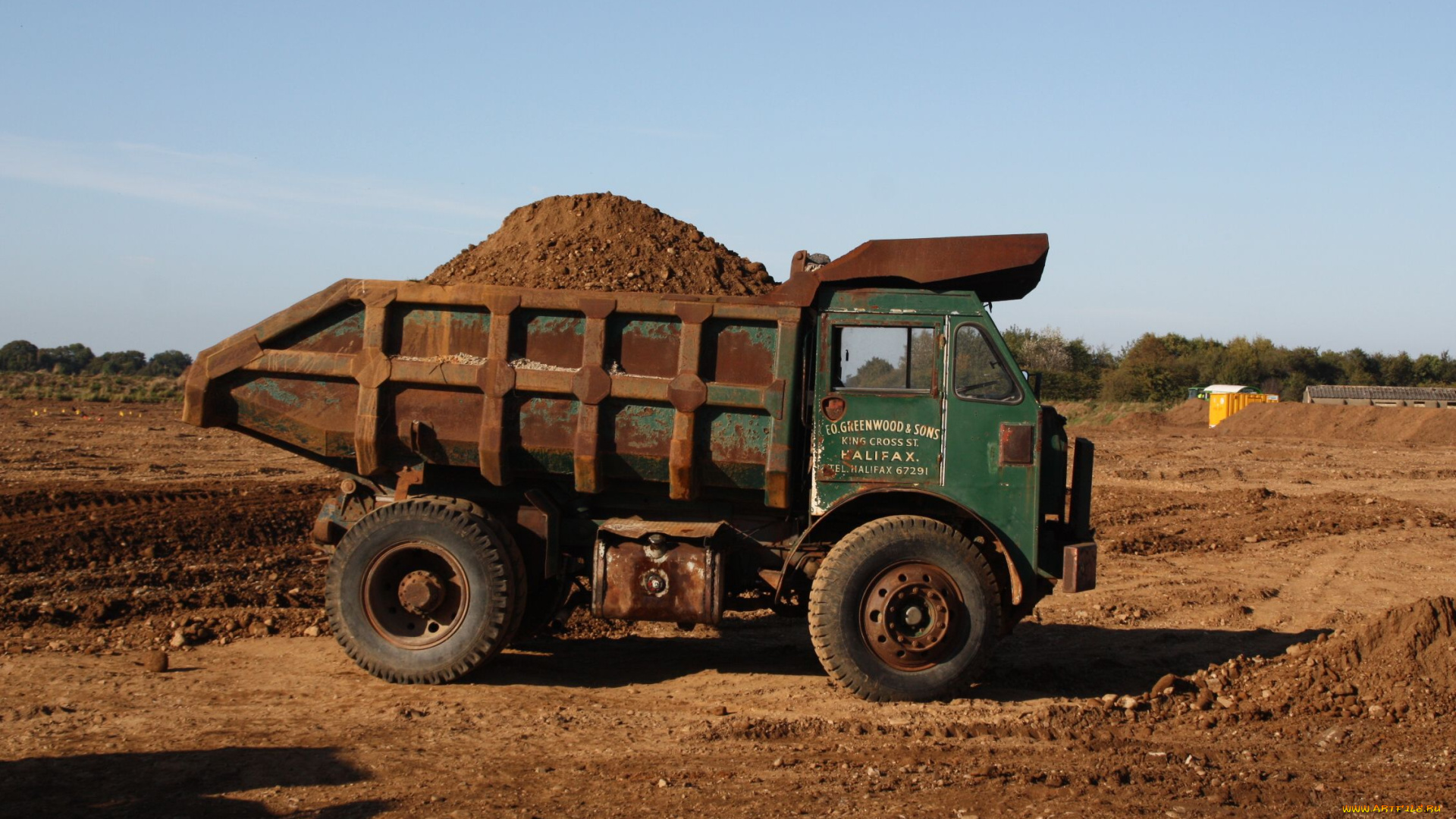 автомобили, грузовики, карьер, грузовик