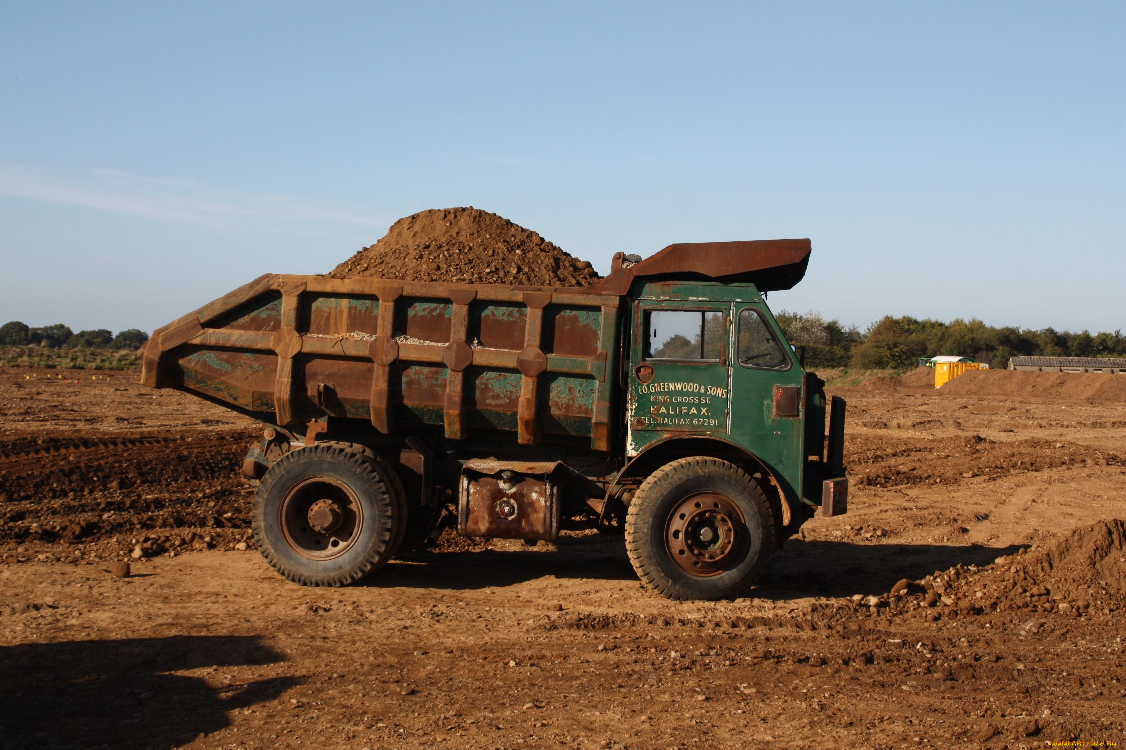 автомобили, грузовики, карьер, грузовик