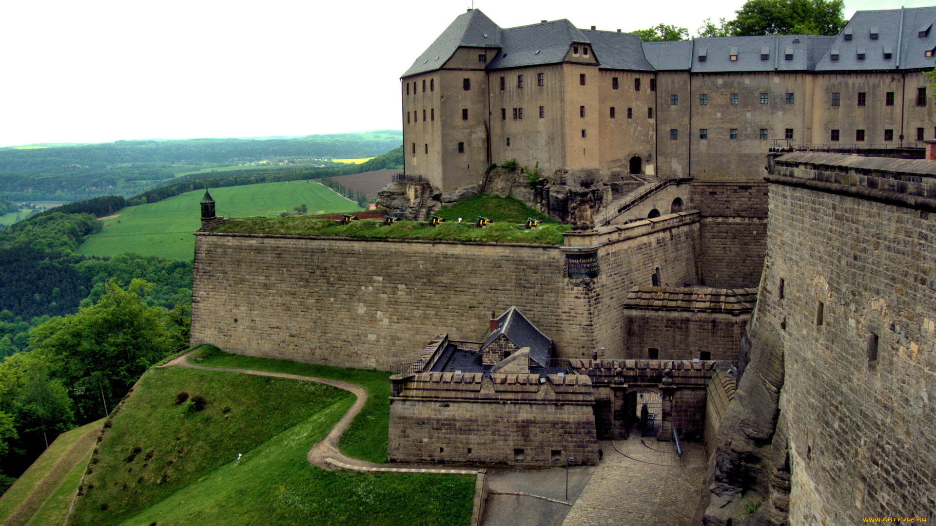 германия, кёнигштайн, города, дворцы, замки, крепости, замок