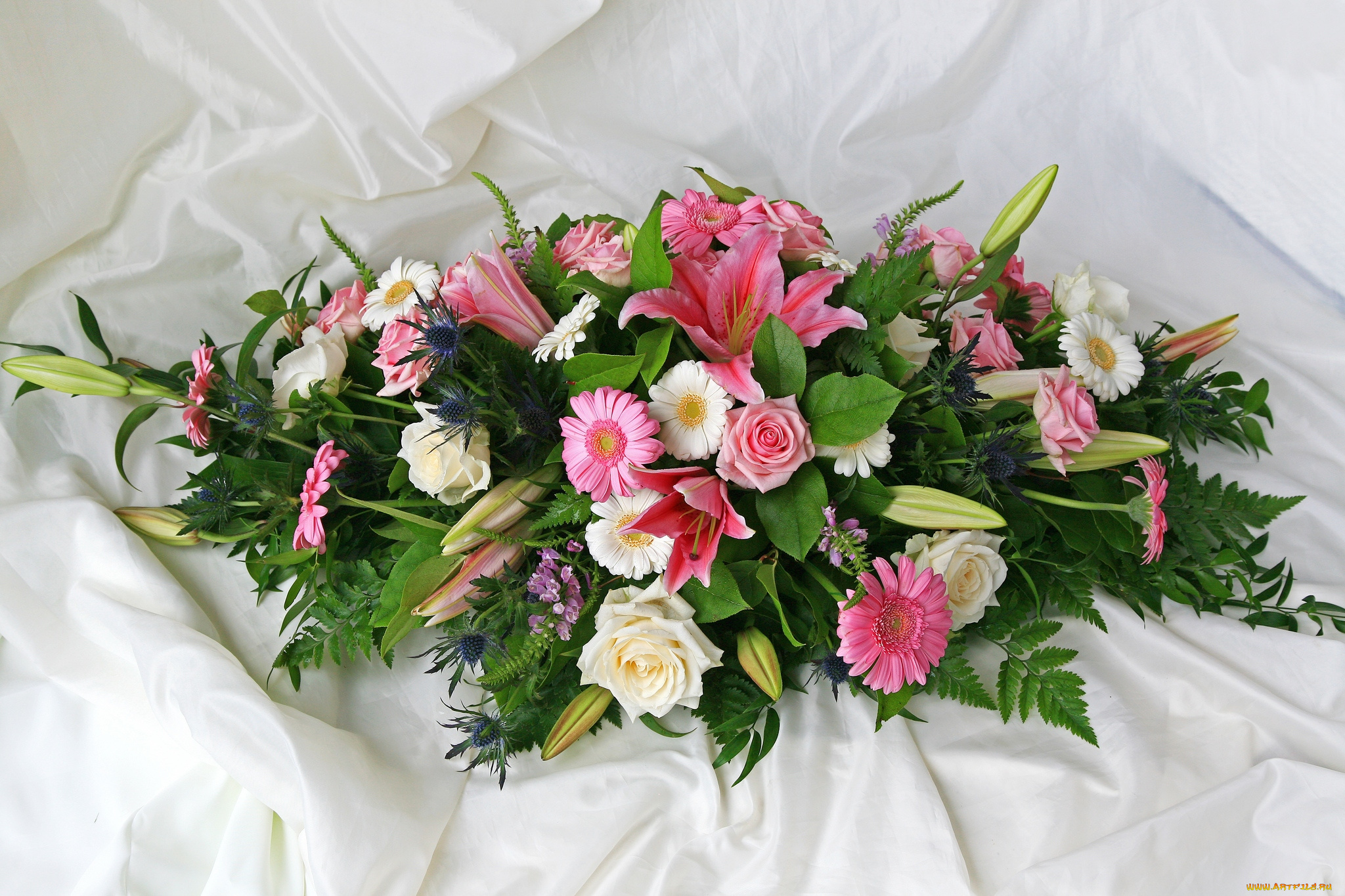 цветы, букеты, композиции, герберы, розы, лилии