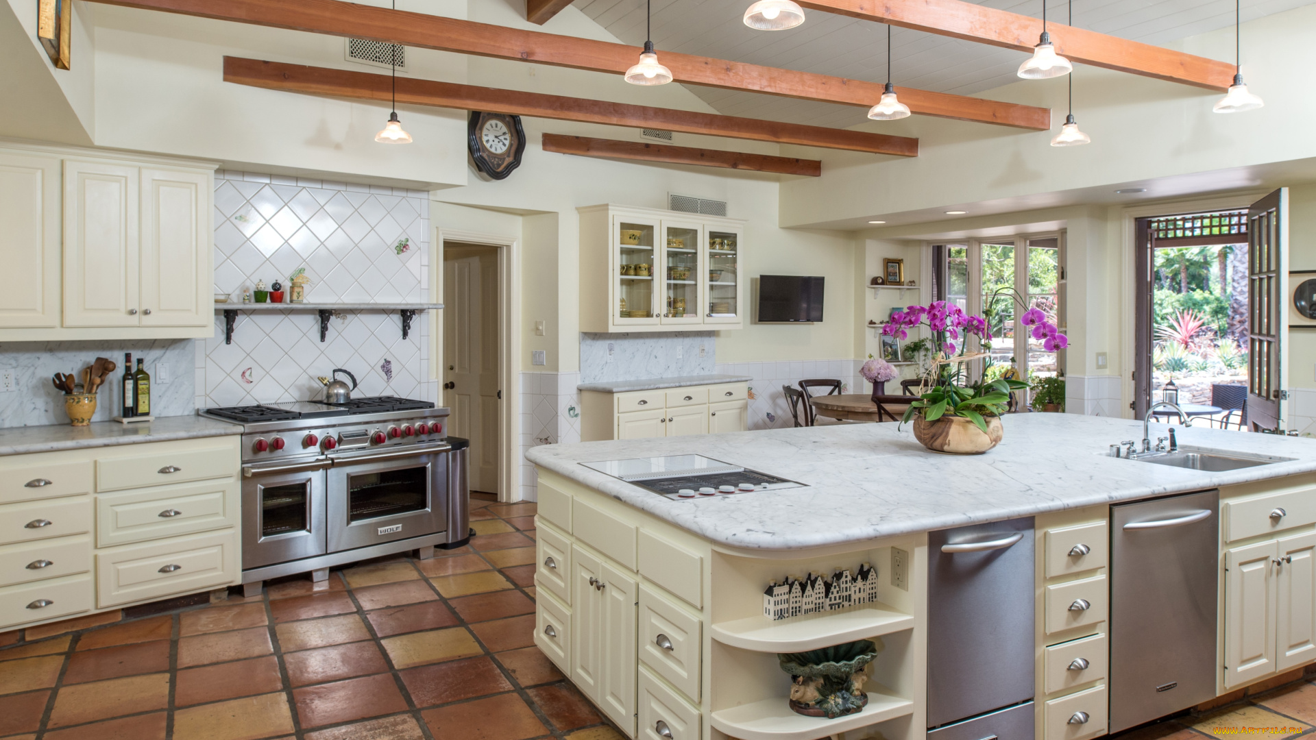 интерьер, кухня, мебель, плита