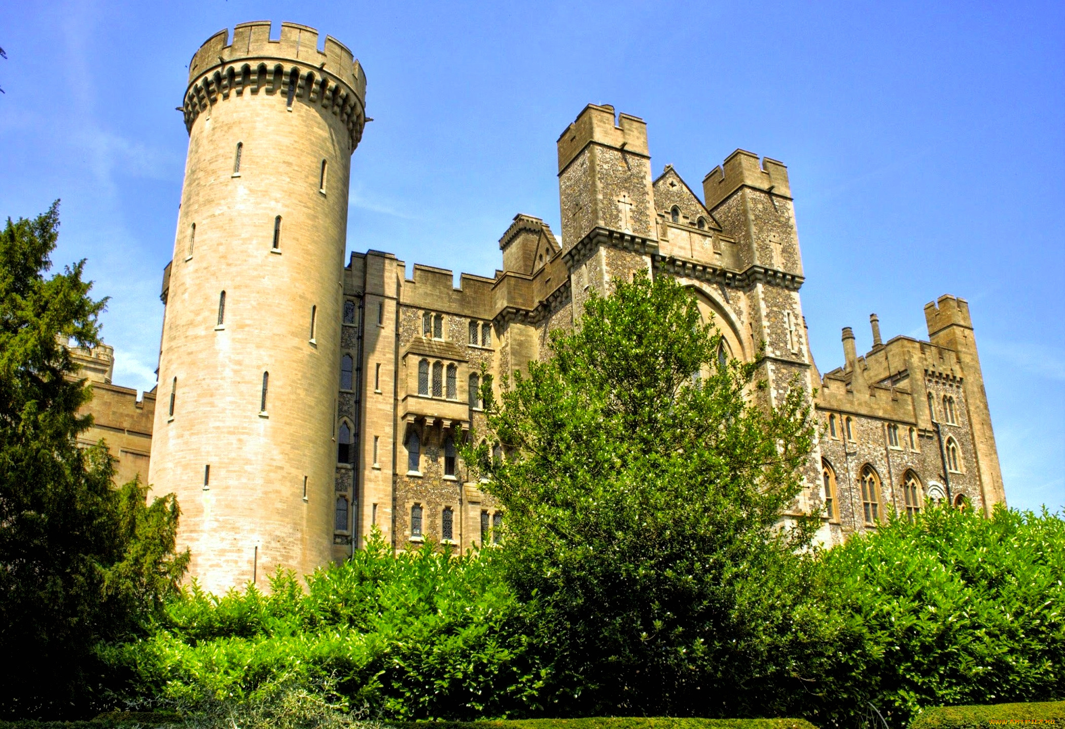 arundel, castle, города, дворцы, замки, крепости, парк, замок, башни, стены