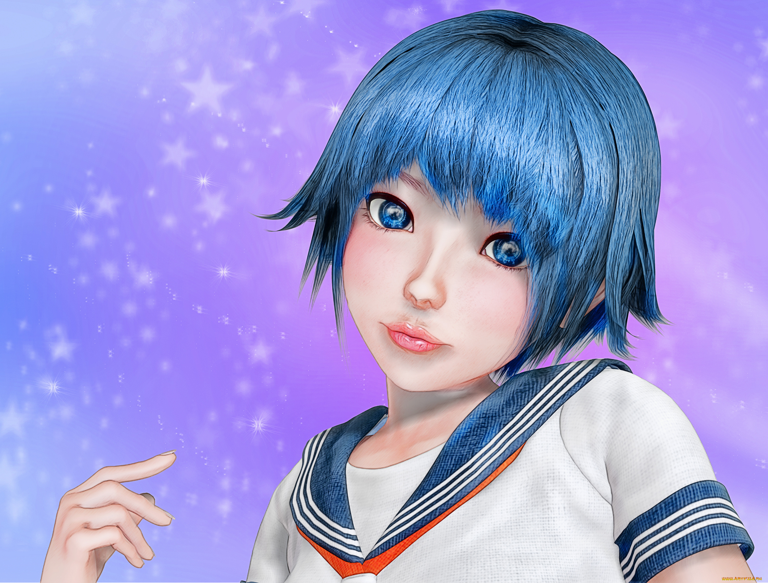 рисованные, дети, девочка