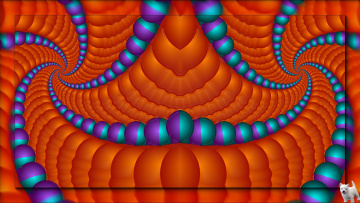 обоя 3д, графика, fractal, фракталы, щенок, узор, цвета