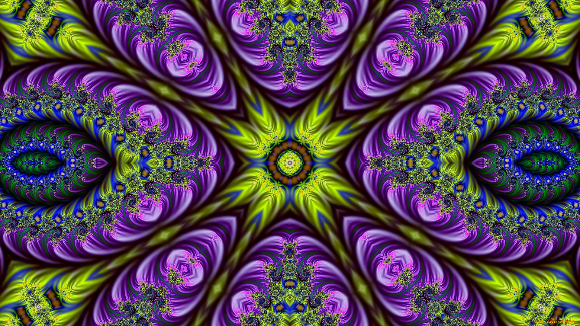 3д, графика, фракталы, , fractal, узор, цвета, фон