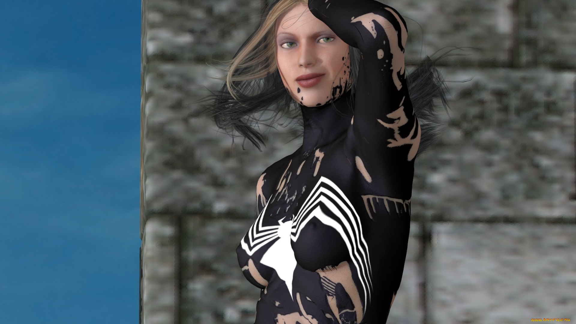 3д, графика, люди, , people, девушка, фон, взгляд