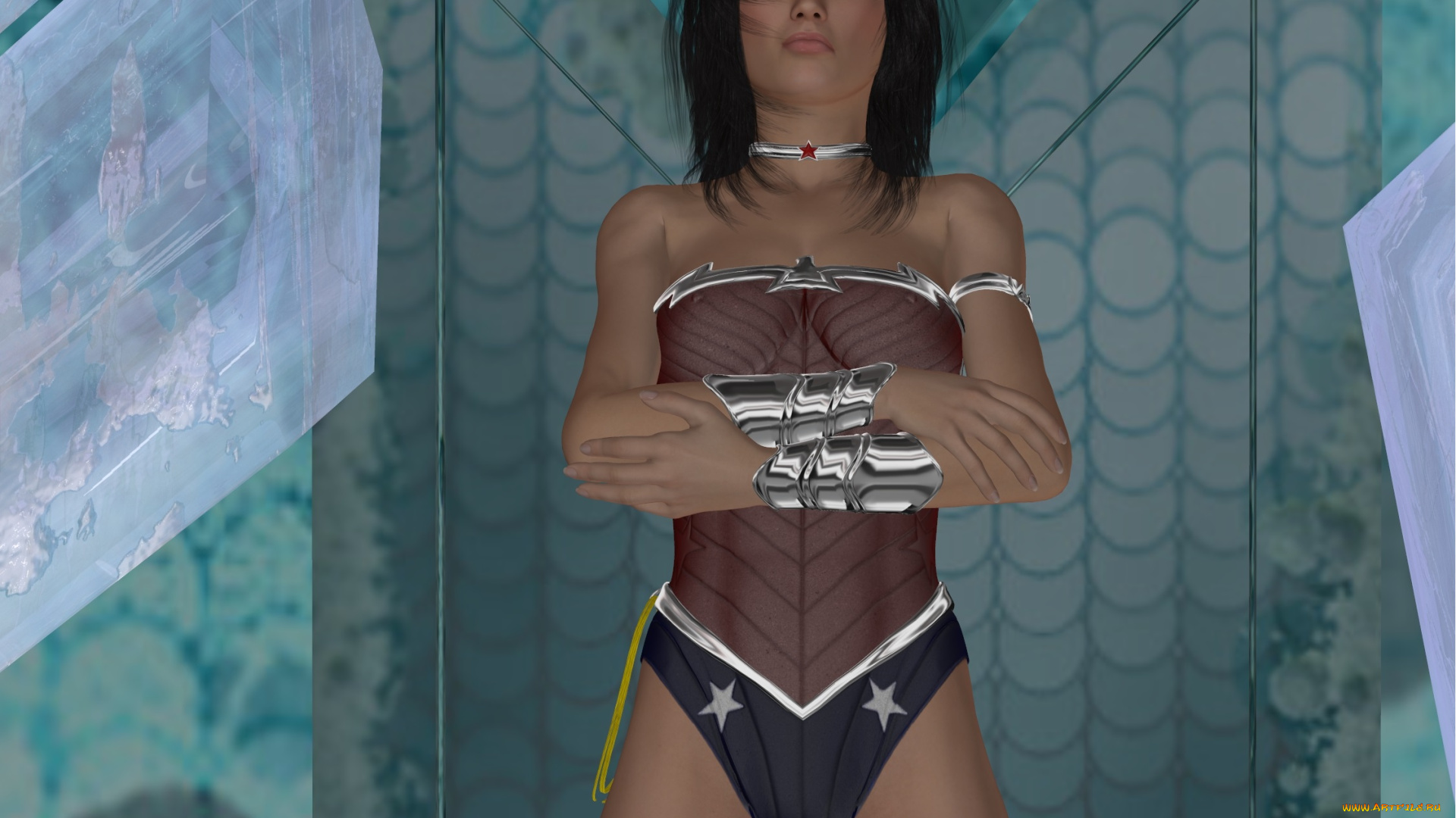 3д, графика, люди, , people, девушка, супермен, взгляд