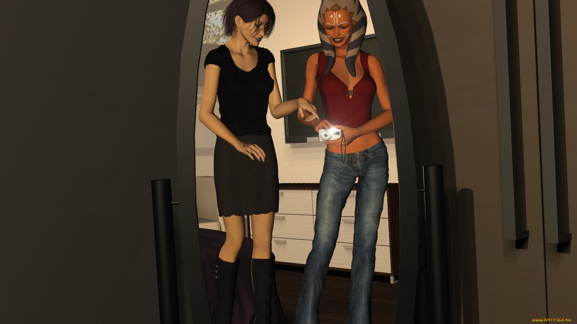 3д, графика, существа, , creatures, девушка, халк, улыбка, взгляд