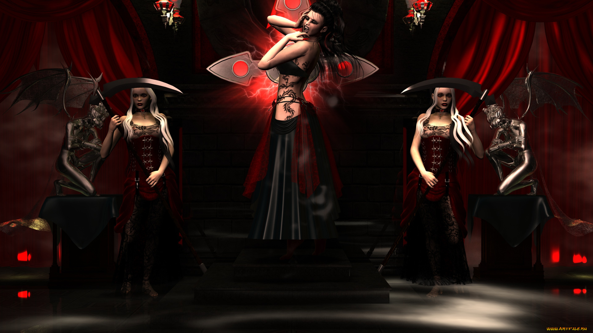 3д, графика, существа, , creatures, вампир