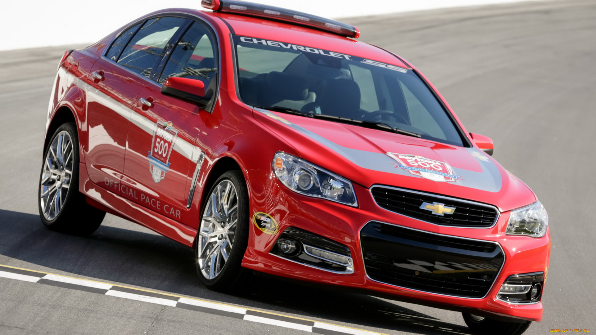 автомобили, chevrolet, ss, daytona, 500, pace, car, 2014г, красный