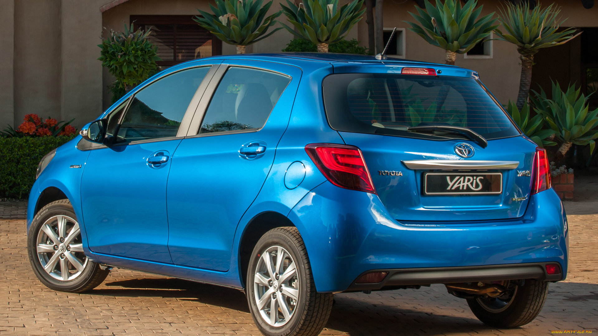 автомобили, toyota, синий, 2014г, za-spec, hybrid, yaris