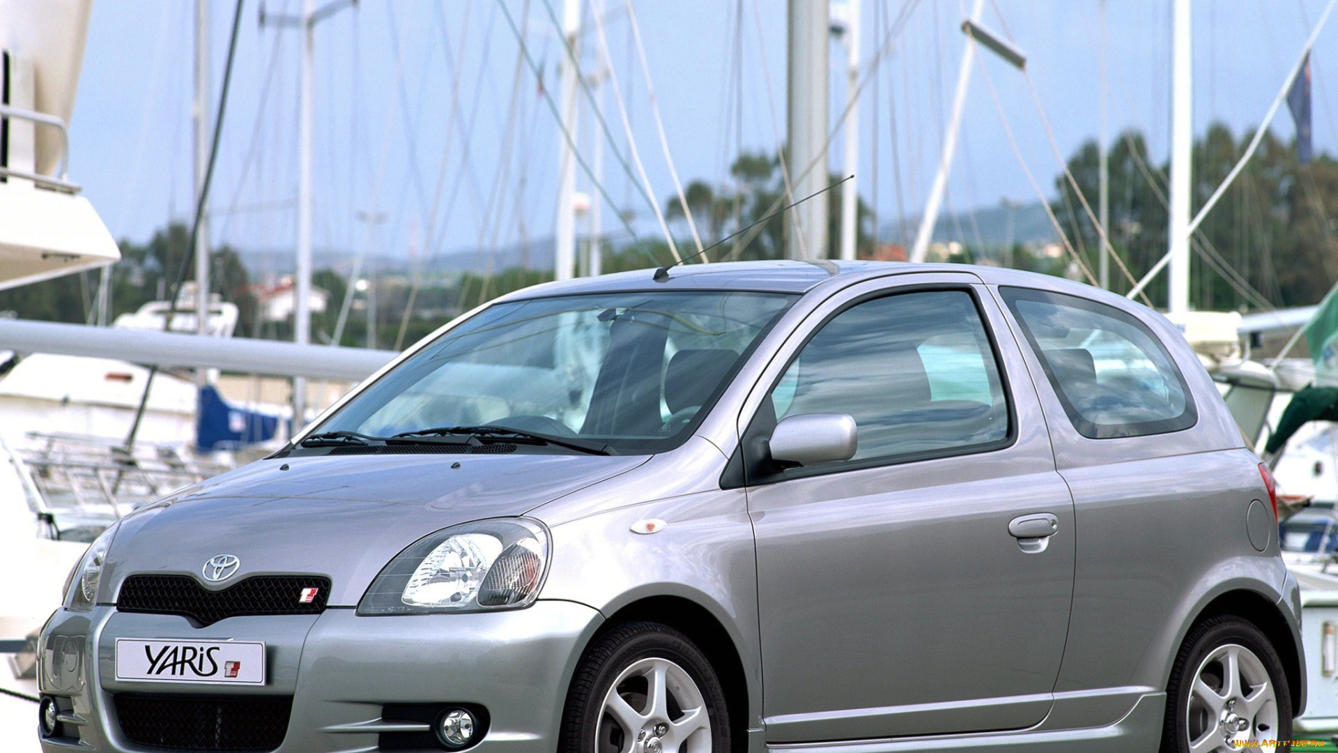 автомобили, toyota, yaris, t-sport, серый