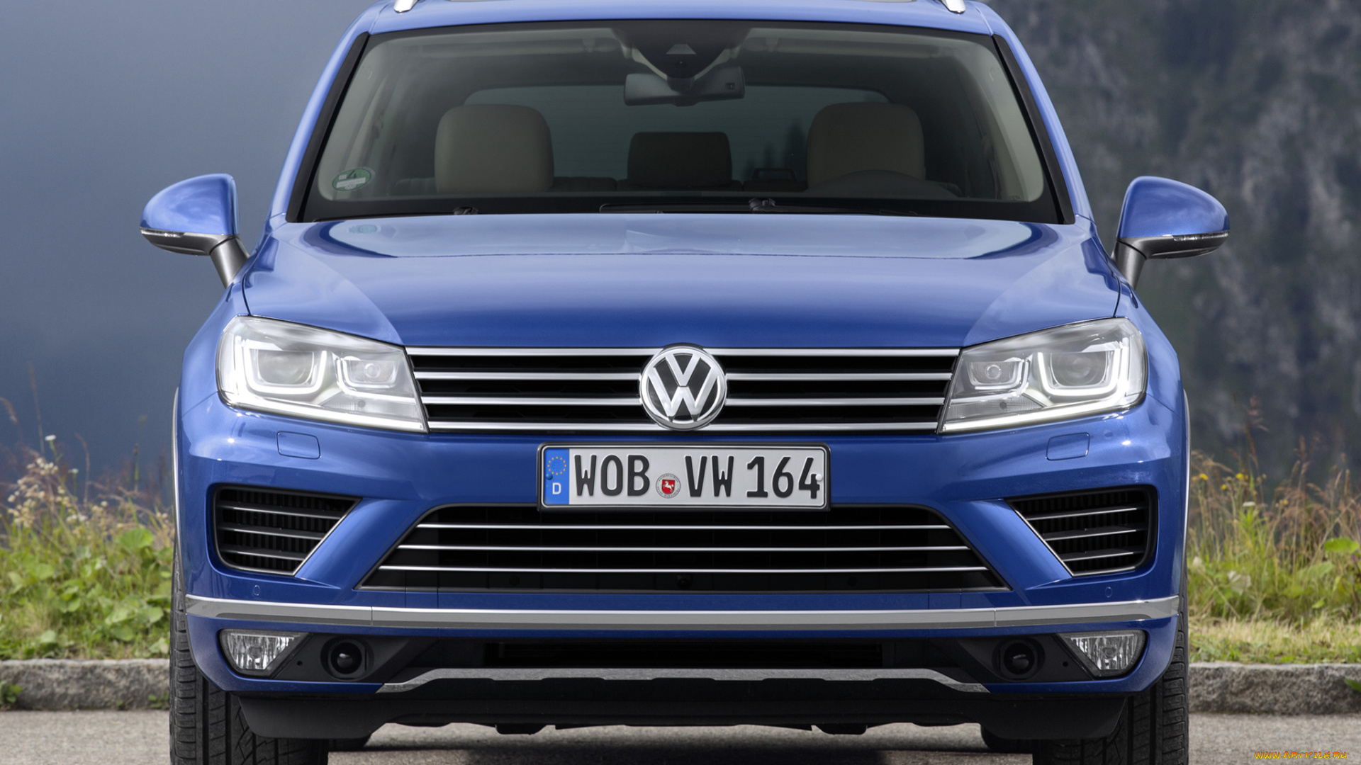 автомобили, volkswagen, tdi, touareg, v6, синий, 2014г