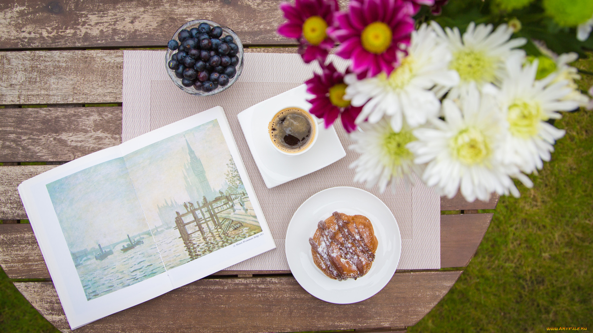 еда, пирожные, , кексы, , печенье, кекс, кофе, книга, цветы