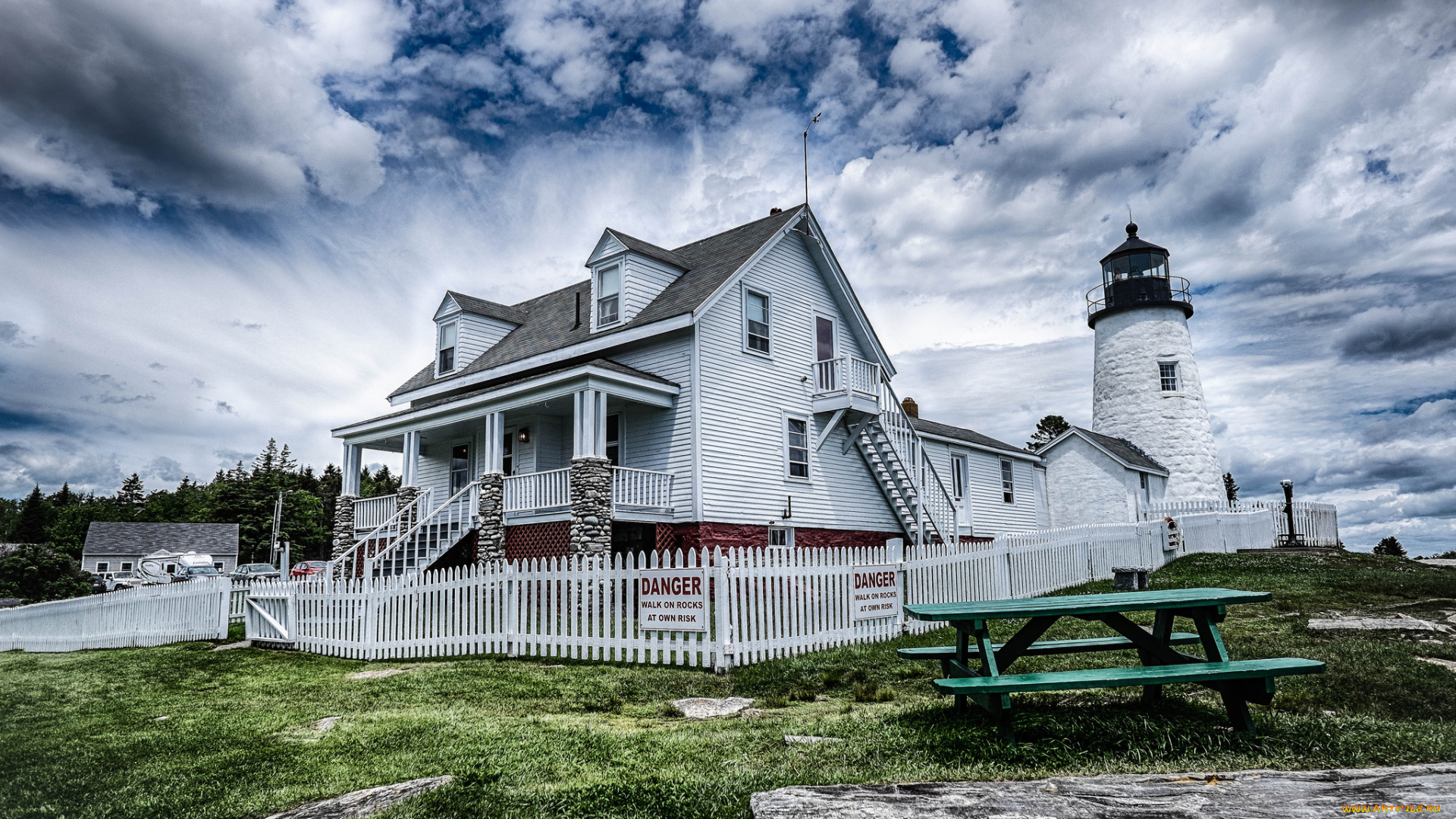 природа, маяки, облака, маяк