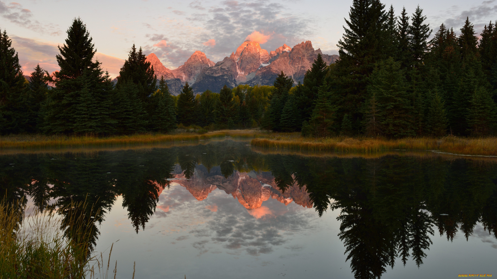 природа, реки, озера, горы, деревья, осень, время, года, река, поток