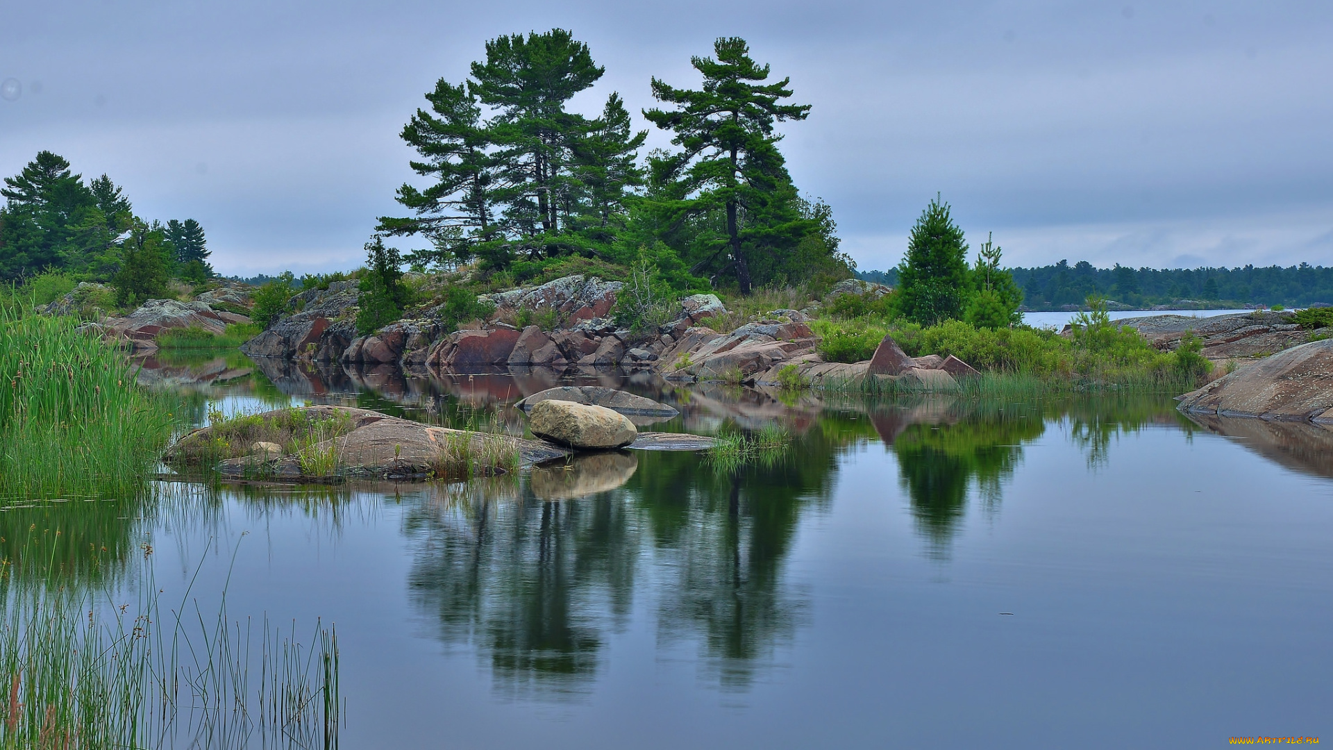 природа, реки, озера, река, скалы, деревья
