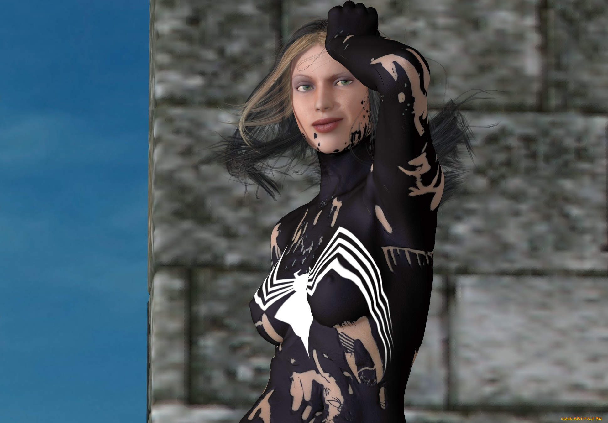 3д, графика, люди, , people, девушка, фон, взгляд