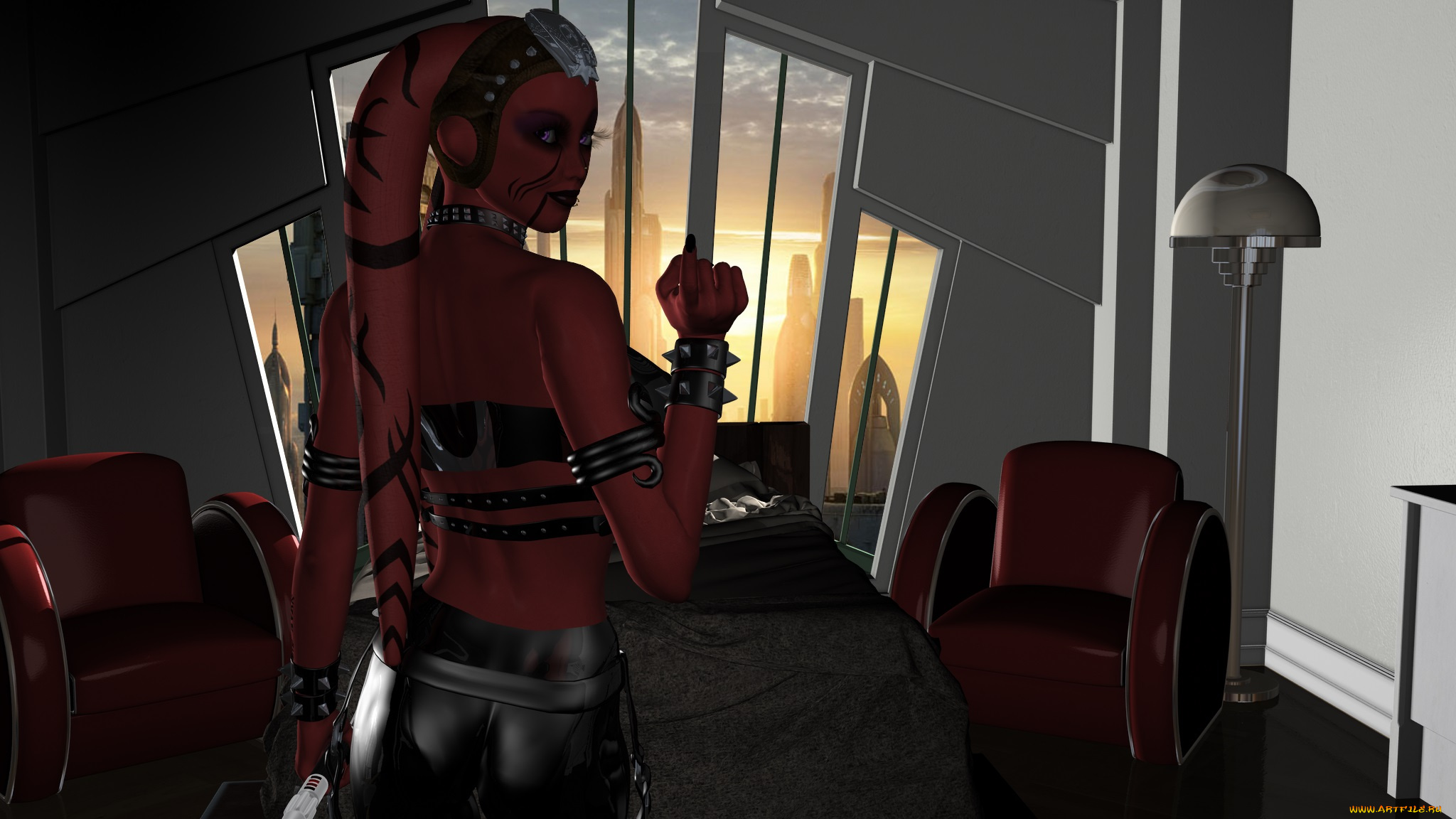 3д, графика, существа, , creatures, свет, цвет, линии, спираль