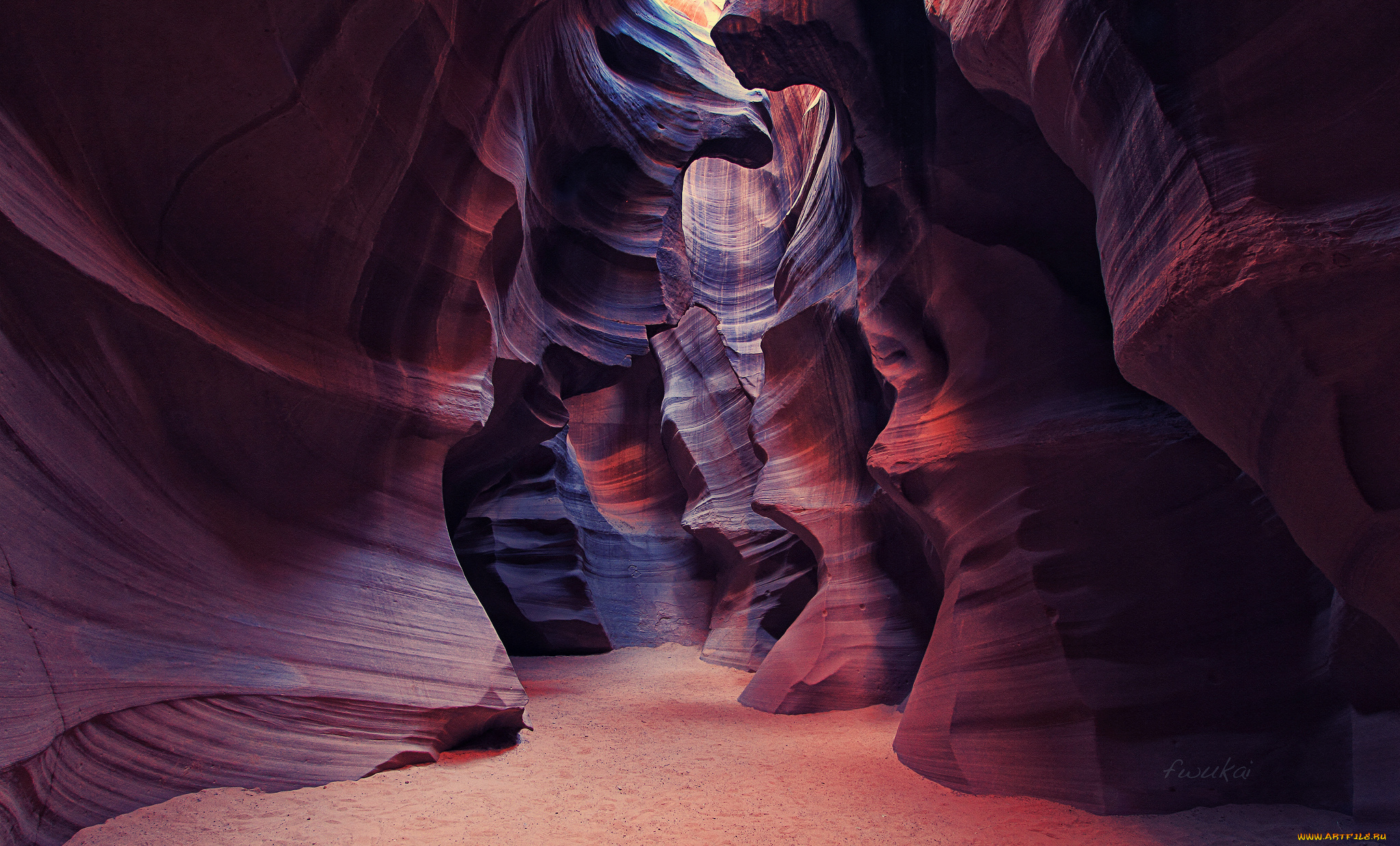 природа, горы, песок, скалы, каньон, антилопы