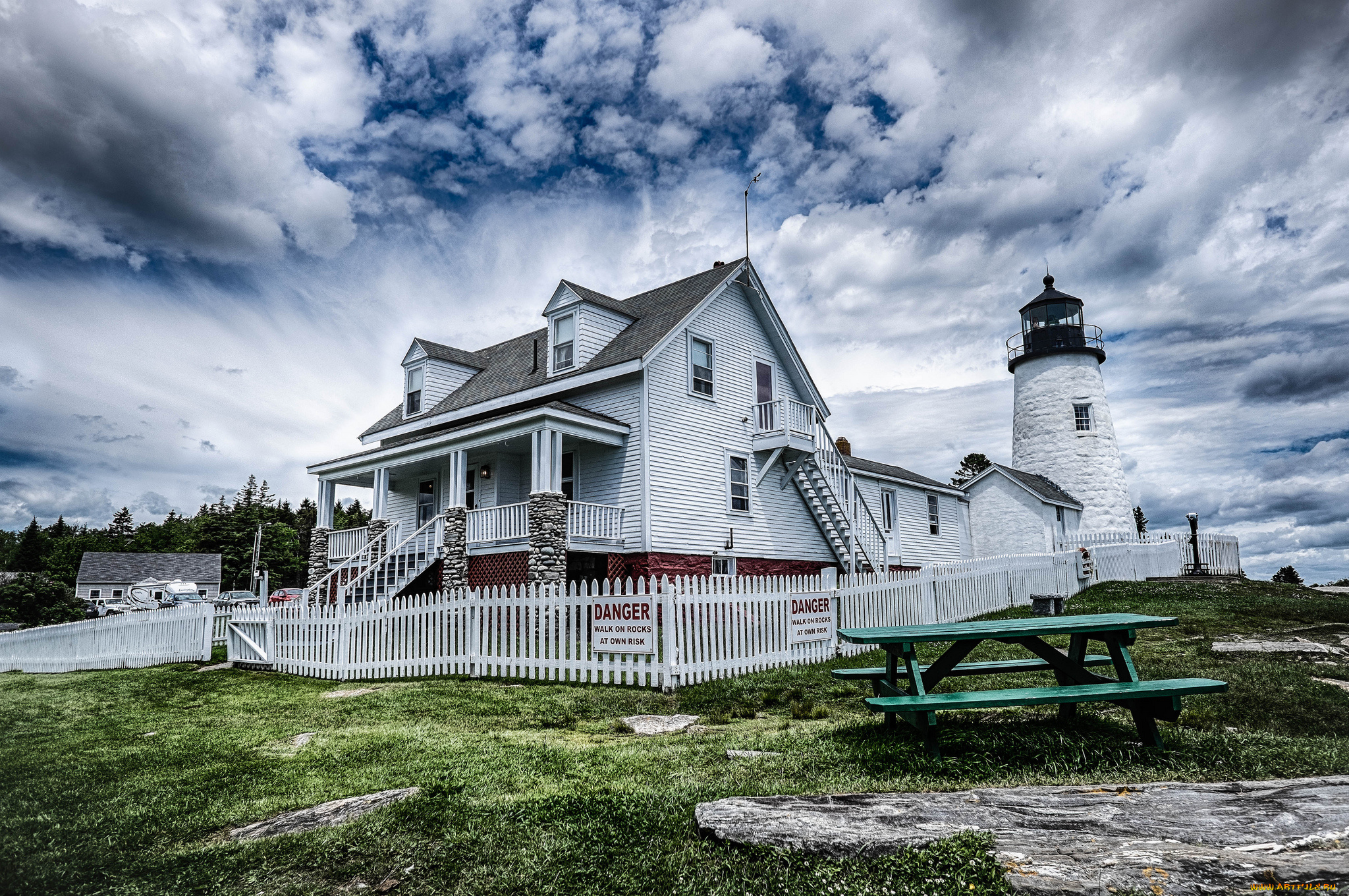 природа, маяки, облака, маяк