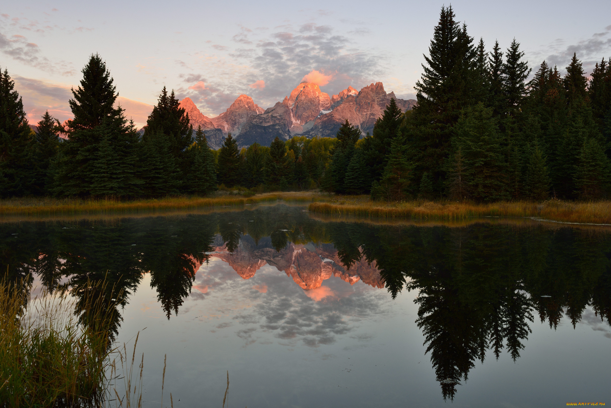 природа, реки, озера, горы, деревья, осень, время, года, река, поток