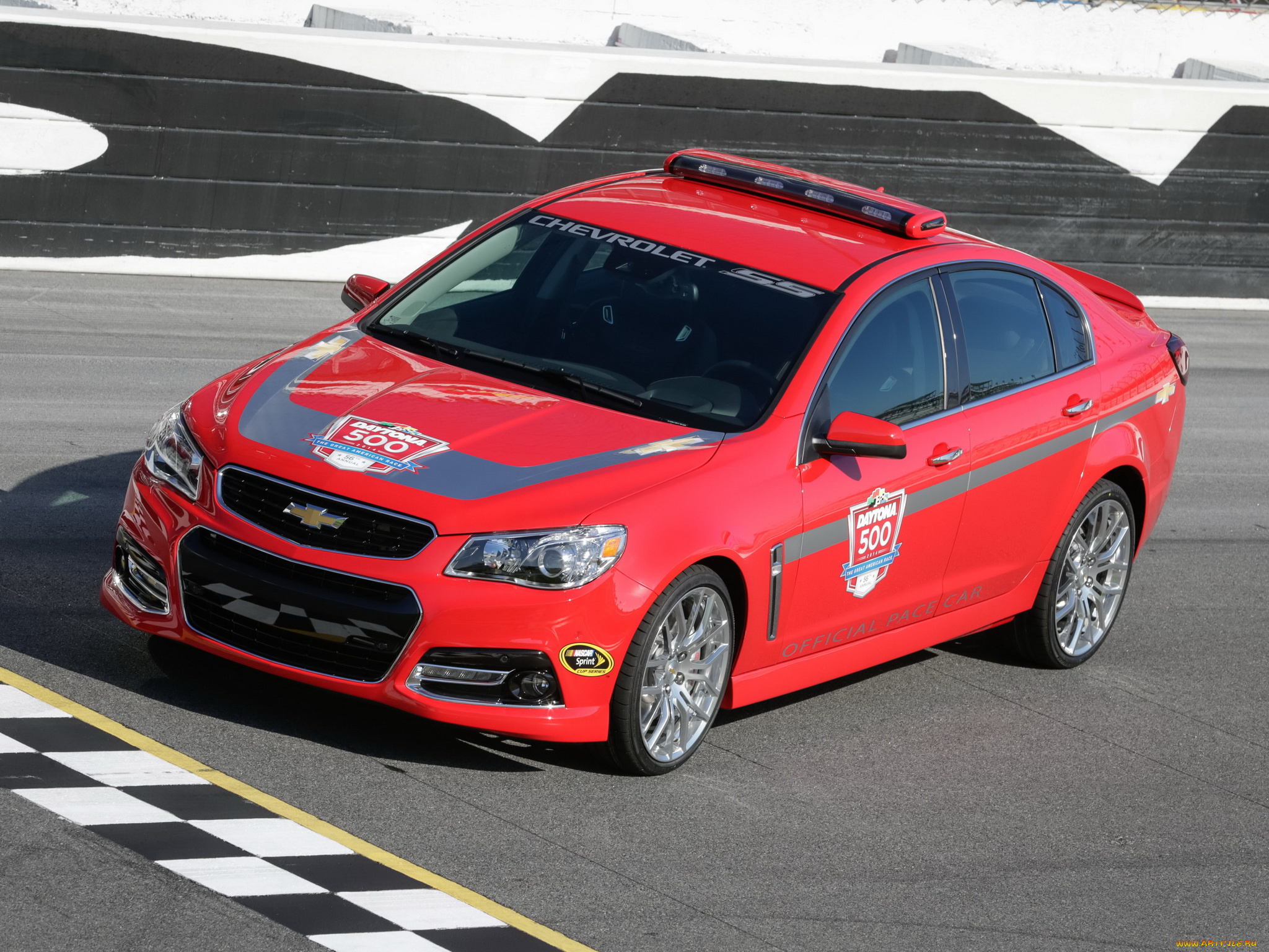 автомобили, chevrolet, ss, daytona, 500, pace, car, 2014г, красный