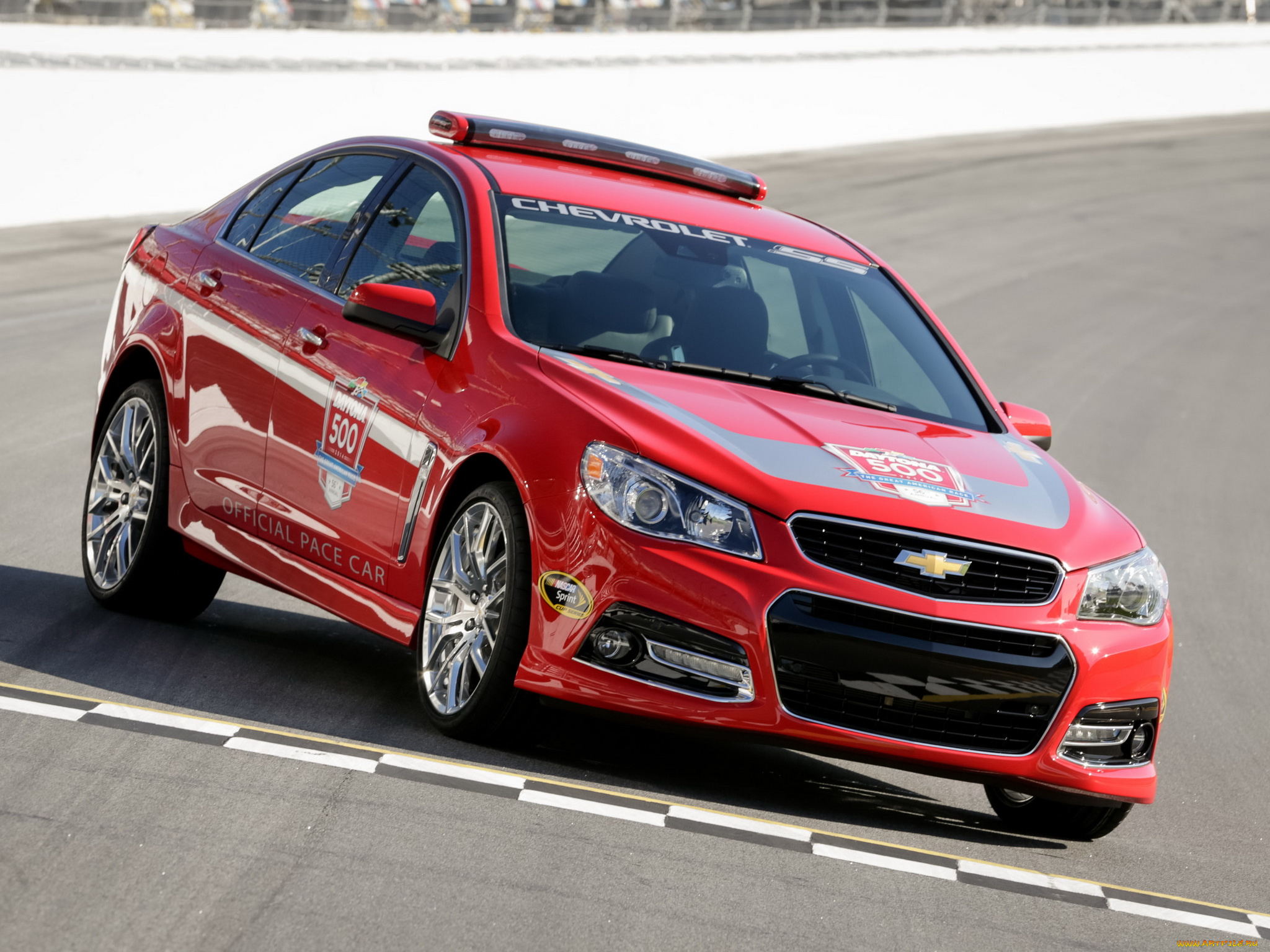 автомобили, chevrolet, ss, daytona, 500, pace, car, 2014г, красный