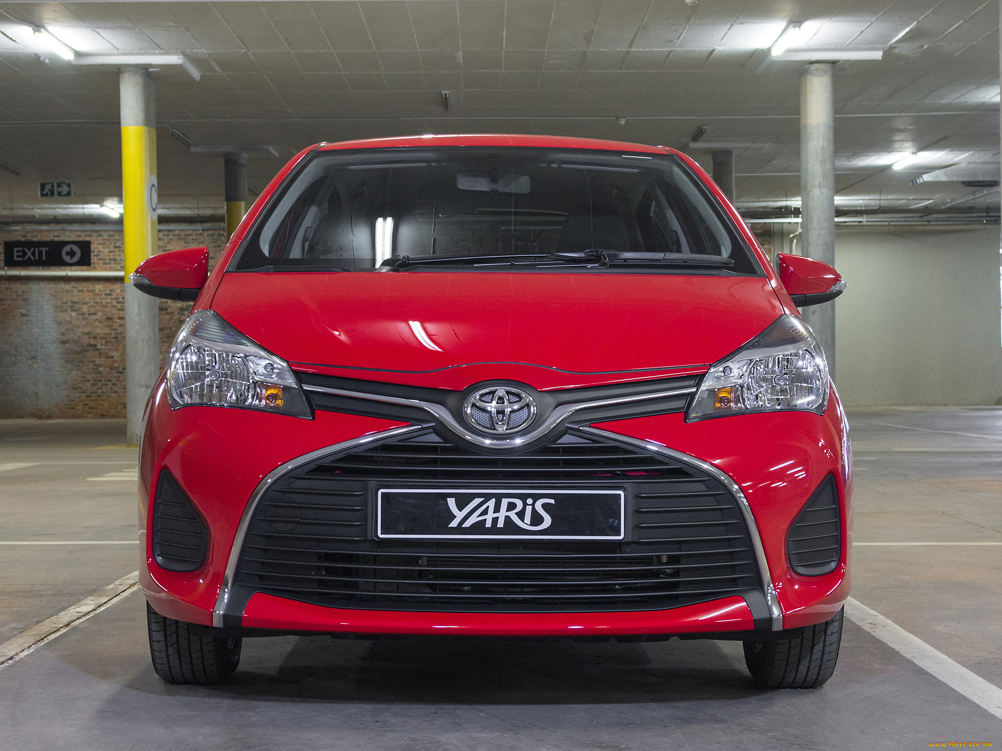 автомобили, toyota, yaris, za-spec, 2014г, красный